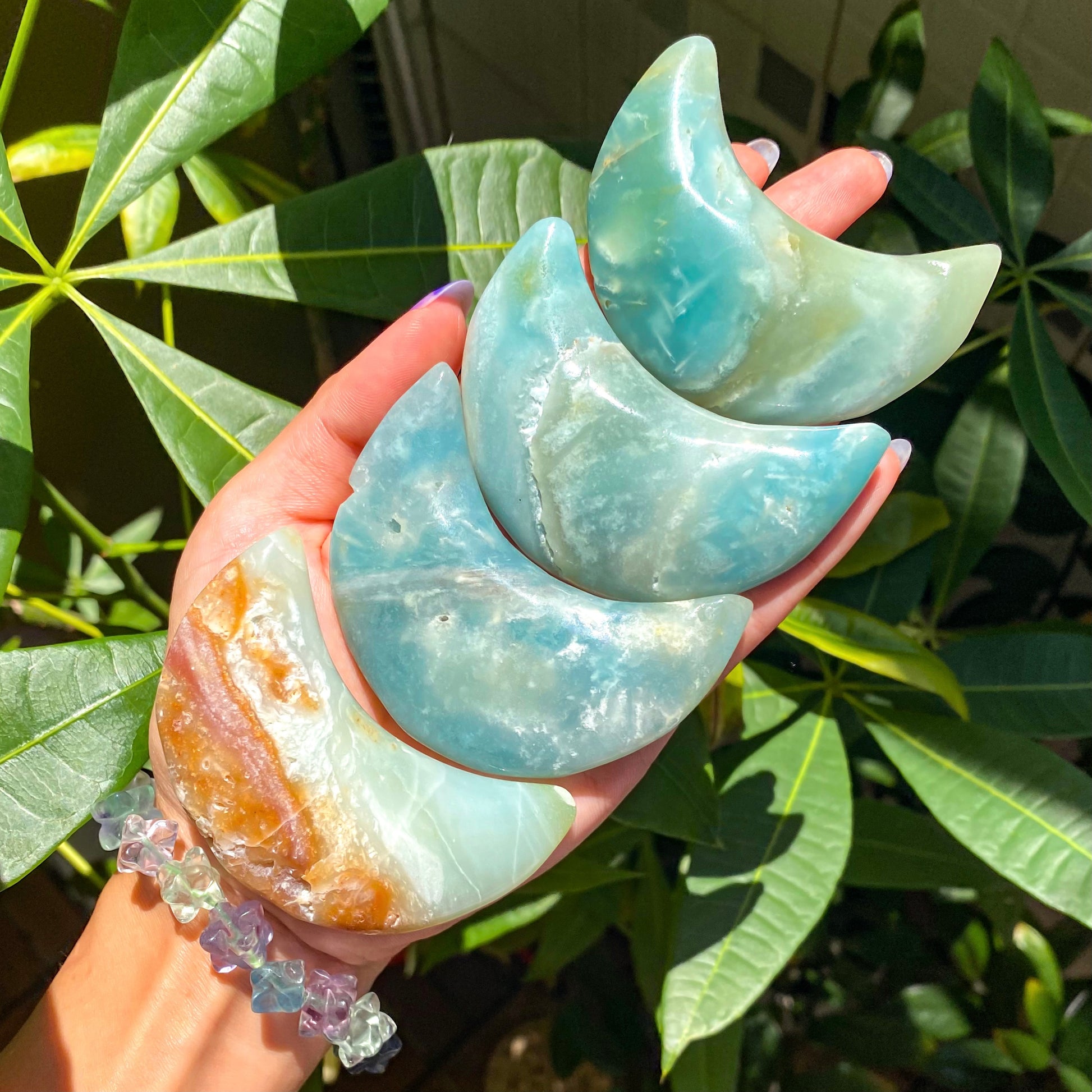 Sky Blue Quartz Moon