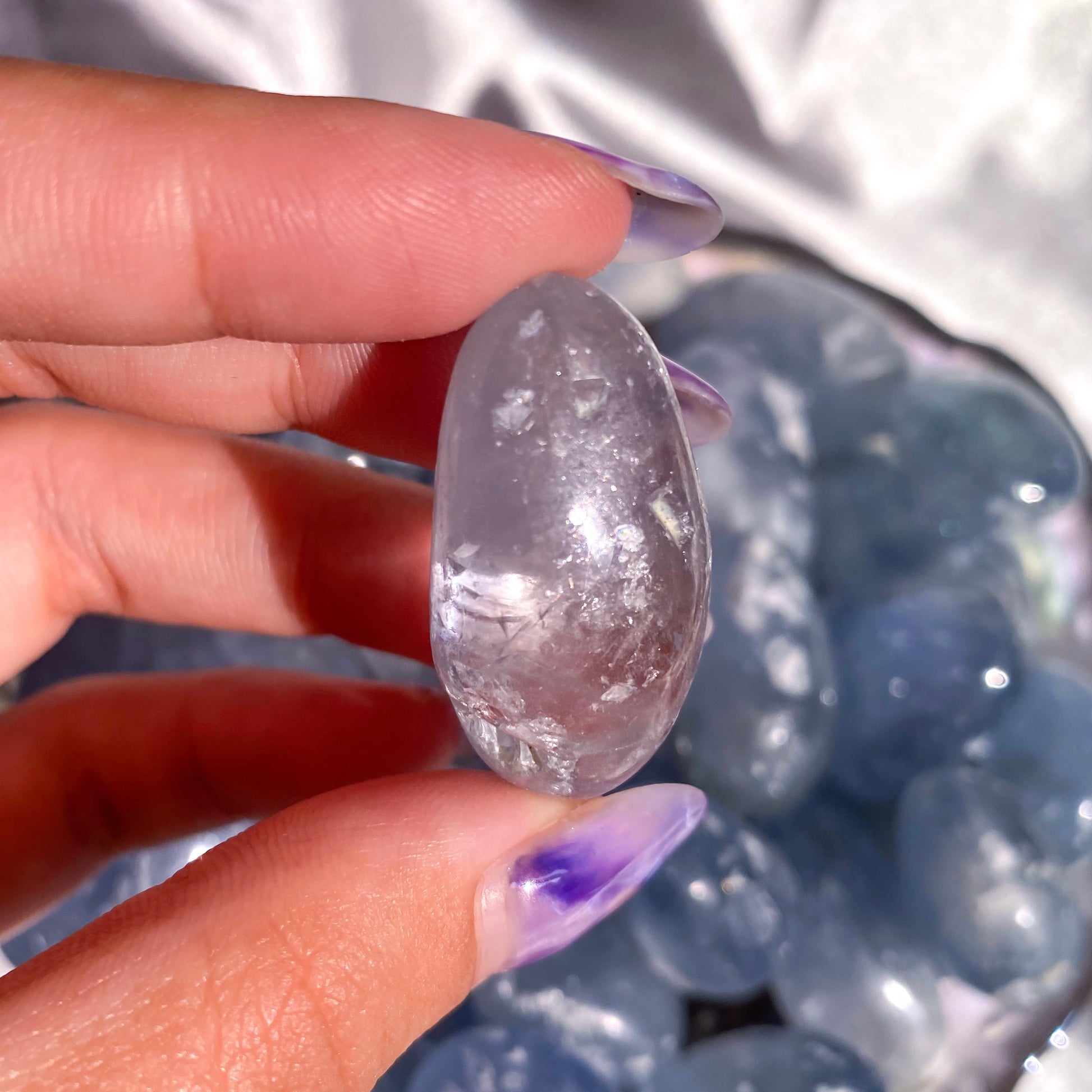 Celestite Tumbles - Gemmy and Flashy Pocket Pieces for Crystal Gridding