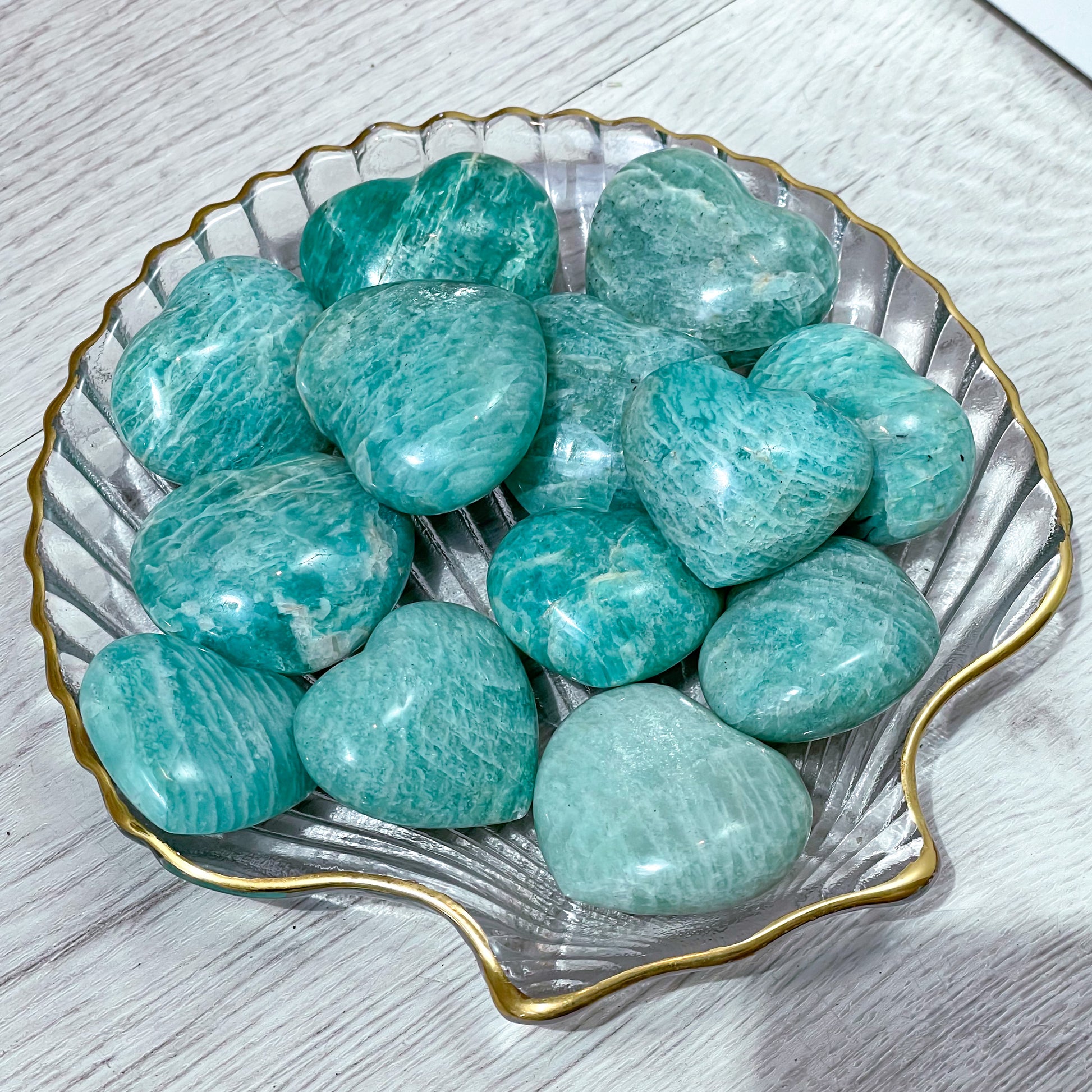 Flashy Amazonite Heart