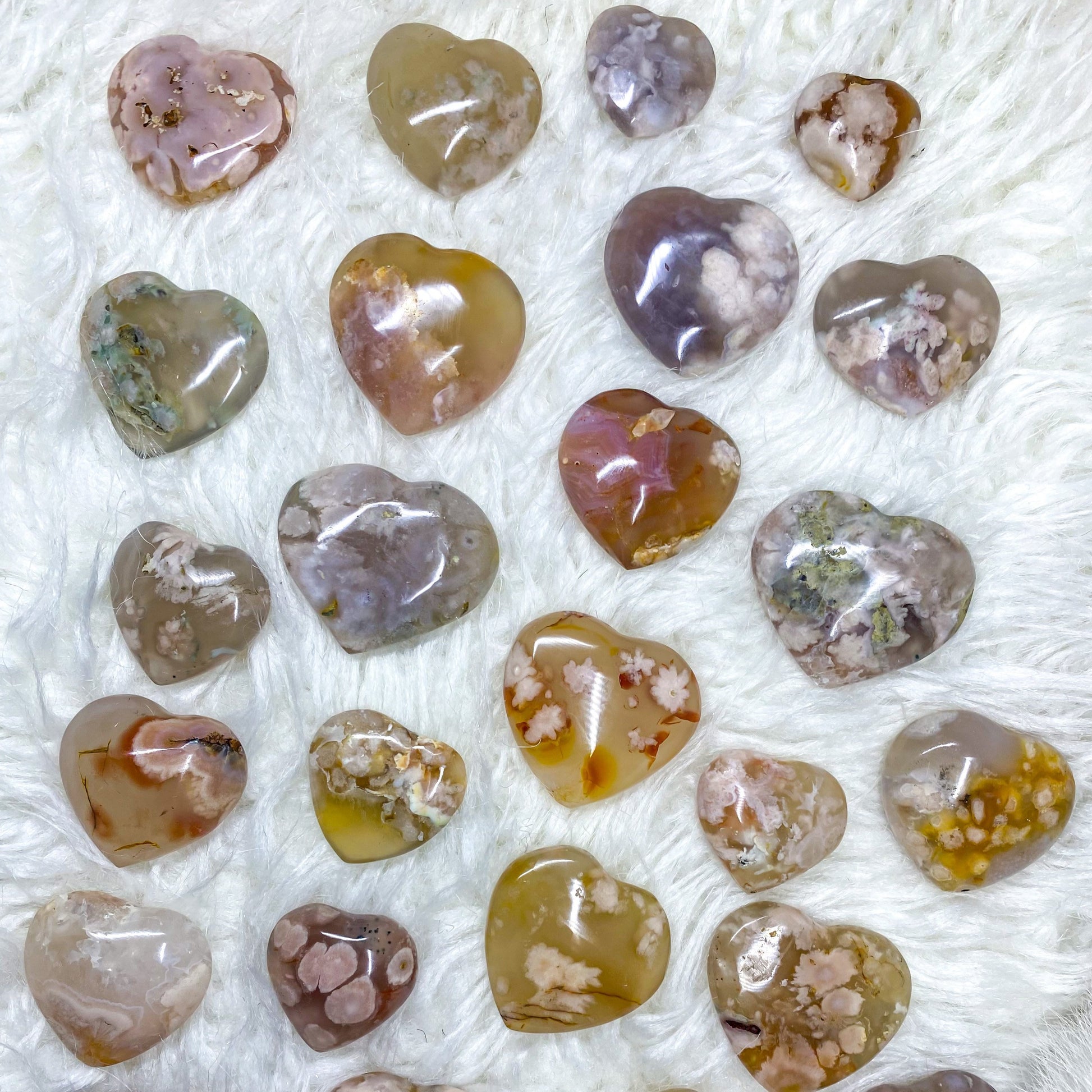 Flower Agate Pocket Heart