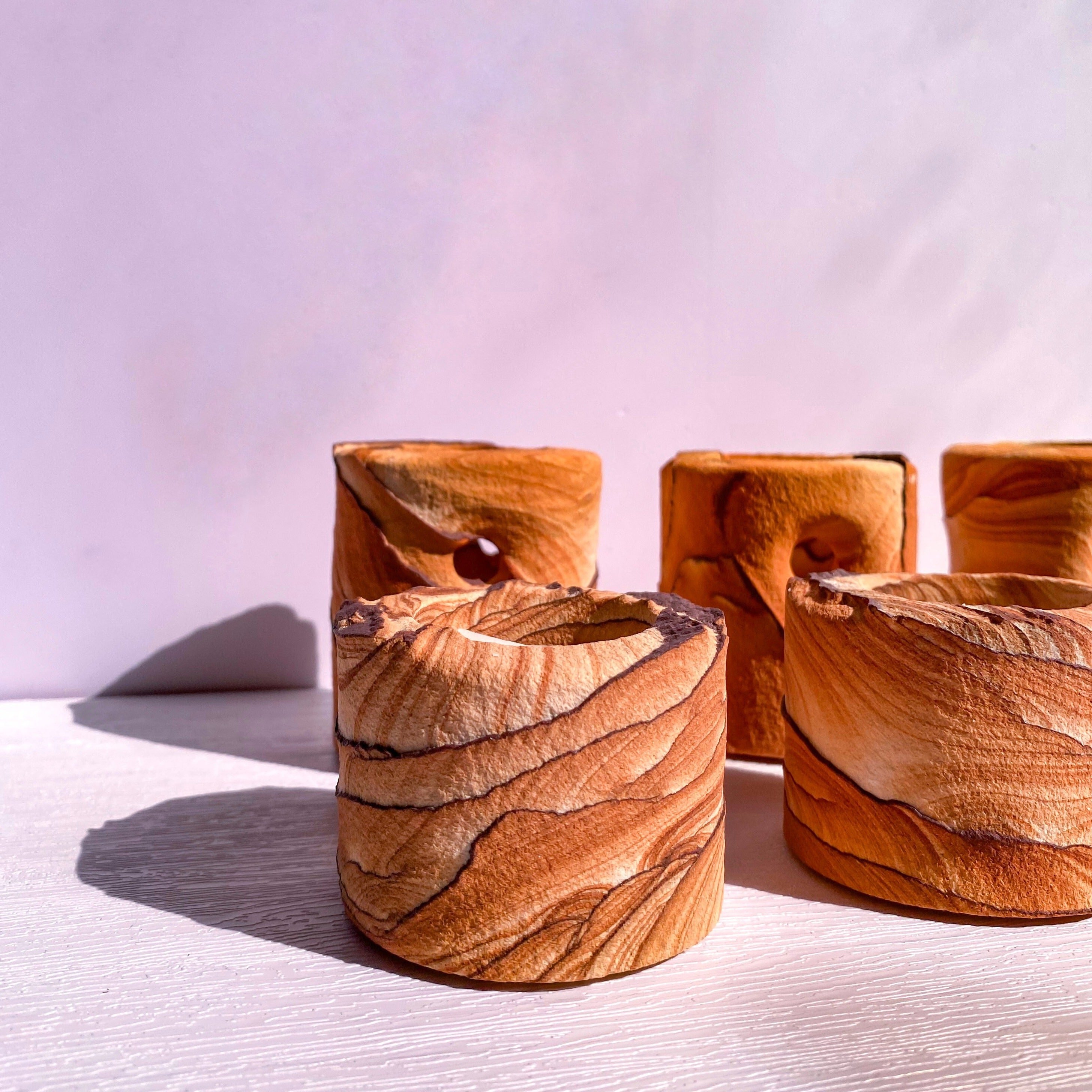 Sandstone Candle Holder