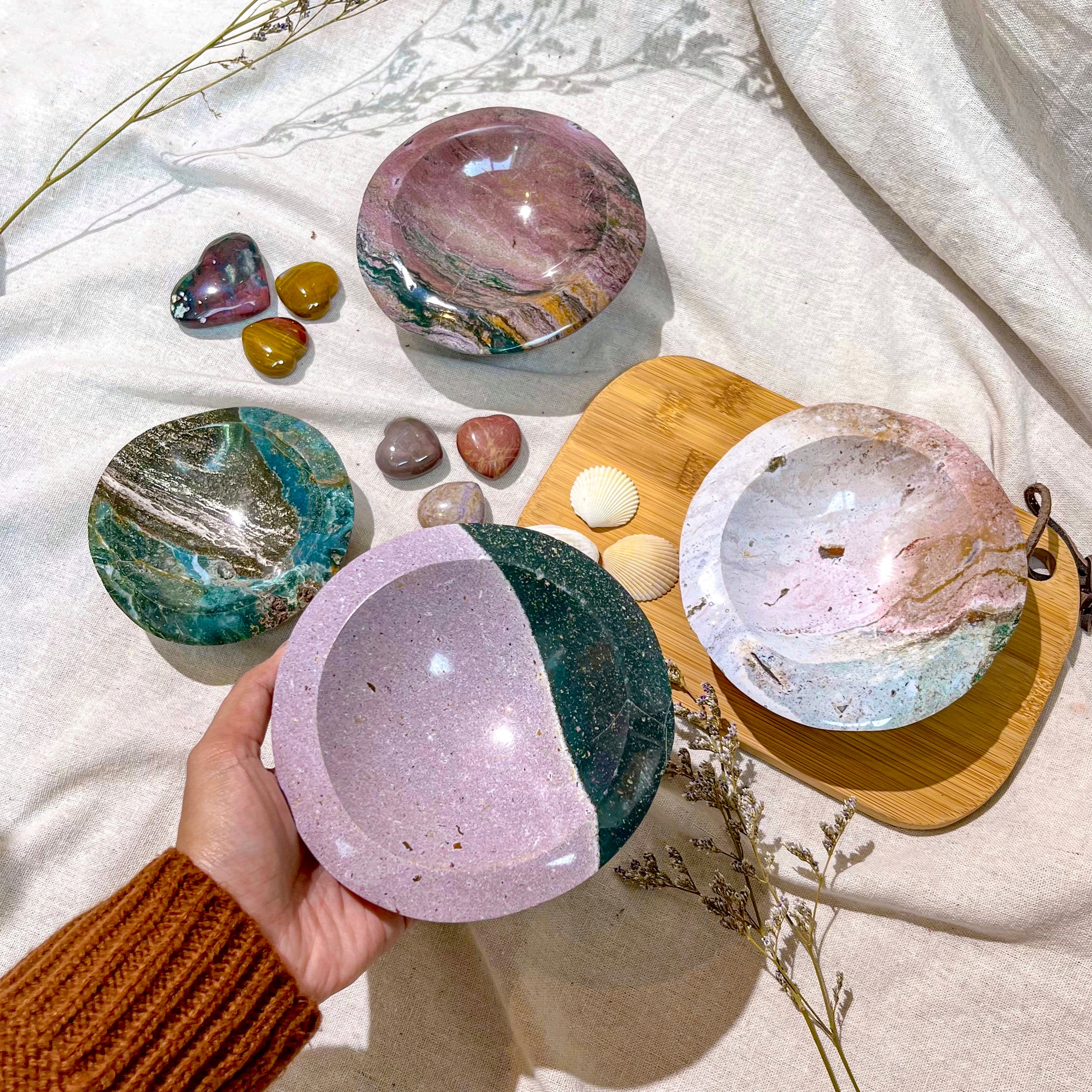Gorgeous Ocean Jasper Bowls