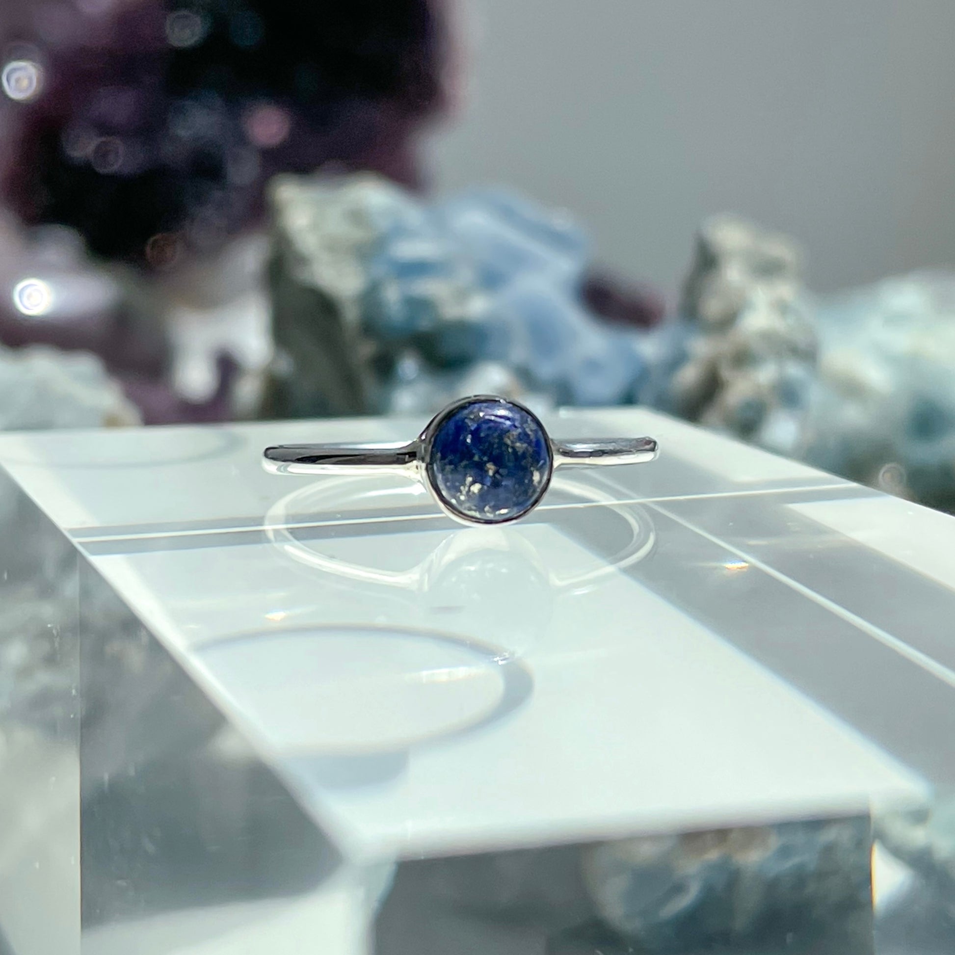 Lapis Lazuli Simple Sterling Silver Ring