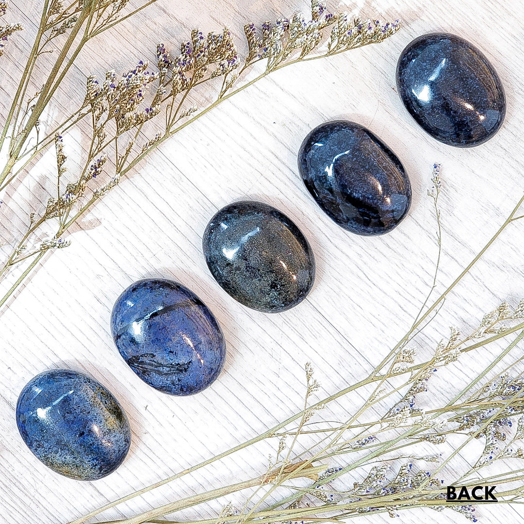 Dumortierite Hearts and Palms
