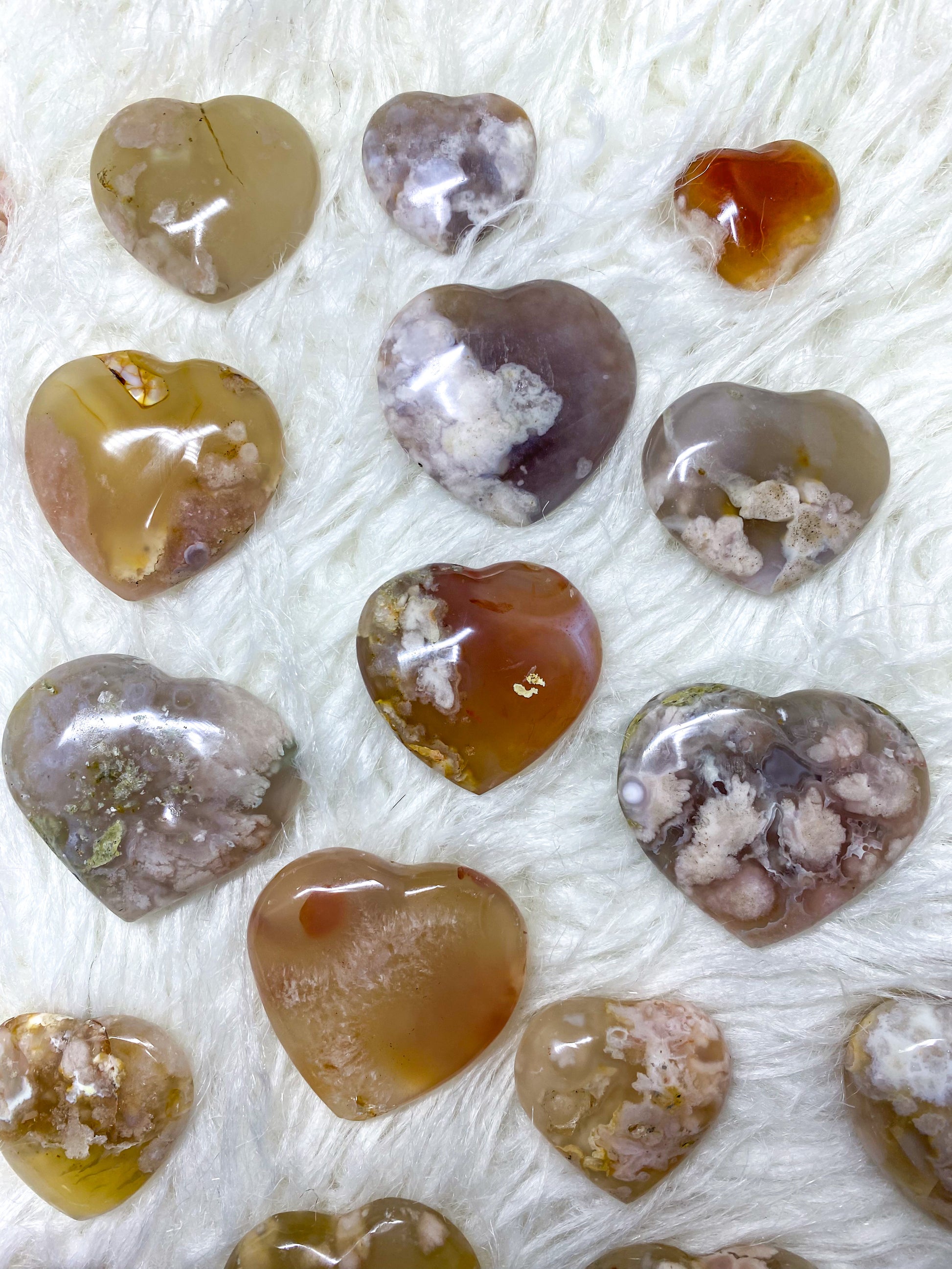 Flower Agate Pocket Heart