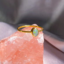 Load image into Gallery viewer, Ethiopian Fire Opal Oval Bezel Ring
