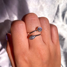 Load image into Gallery viewer, Moonstone Gemstone in 925 Sterling Silver Leaf Ring - Preorder
