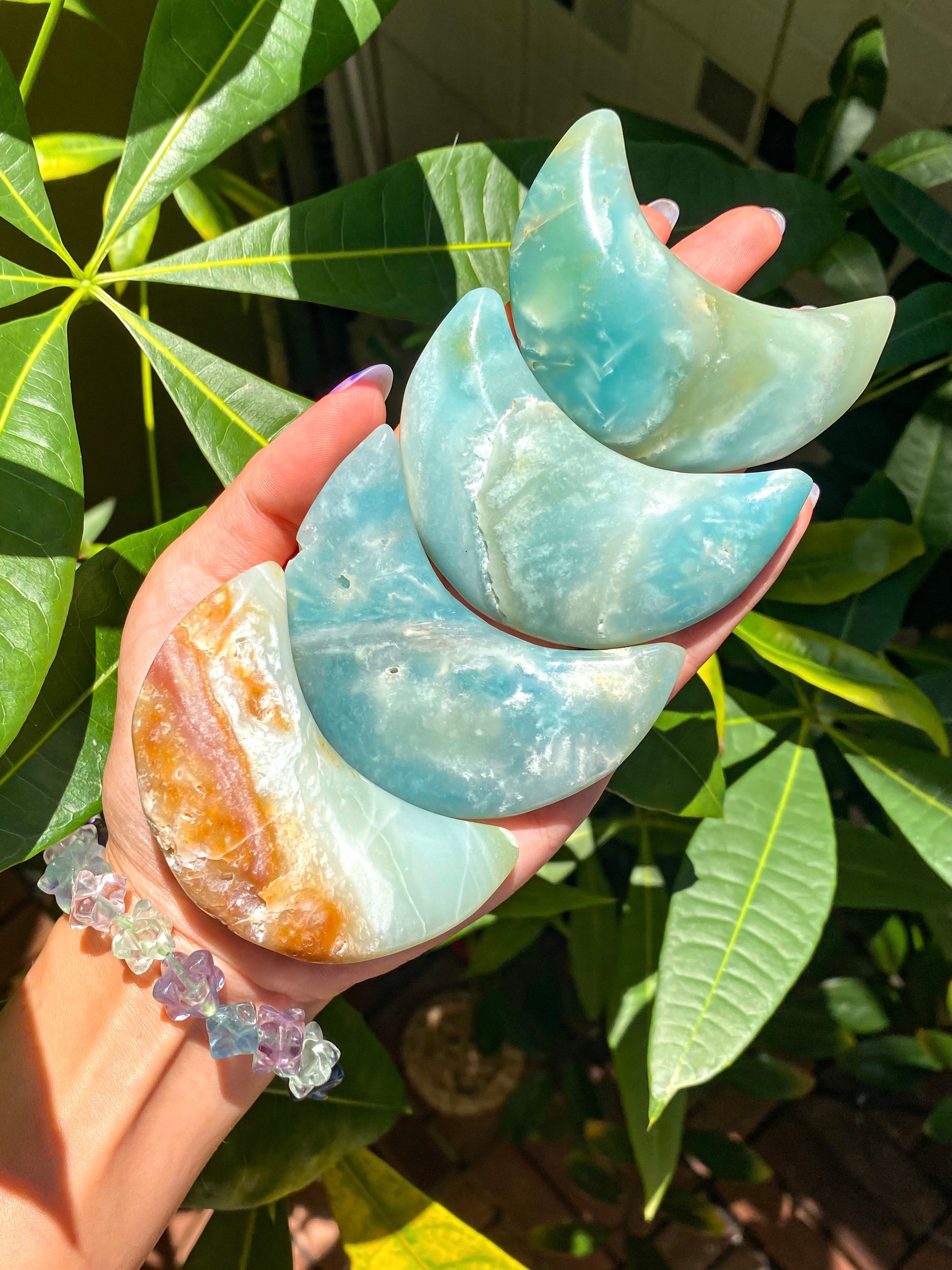 Sky Blue Quartz Moon