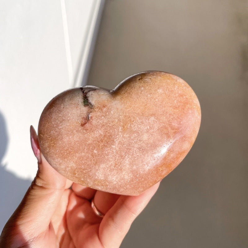Pink Amethyst Heart with Bahia Jasper