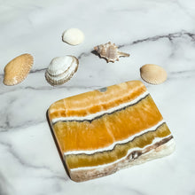 Load image into Gallery viewer, Orange Calcite Banded Standing Slab
