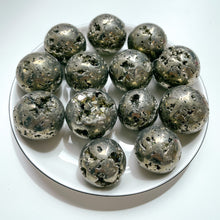 Load image into Gallery viewer, Peruvian Pyrite Druzy Mini Spheres
