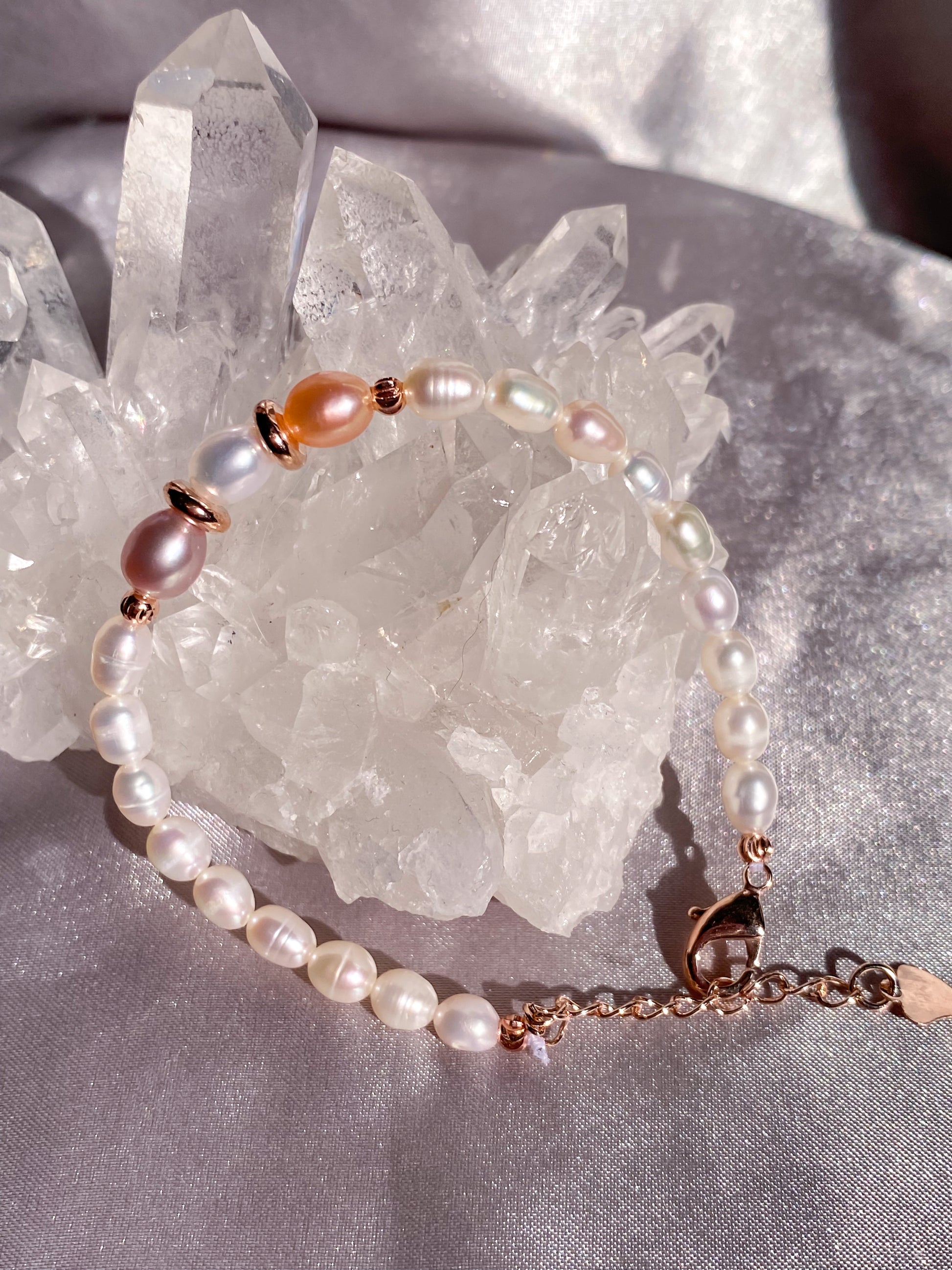 Ethereal Tricolor Natural Freshwater Pearl Bracelet