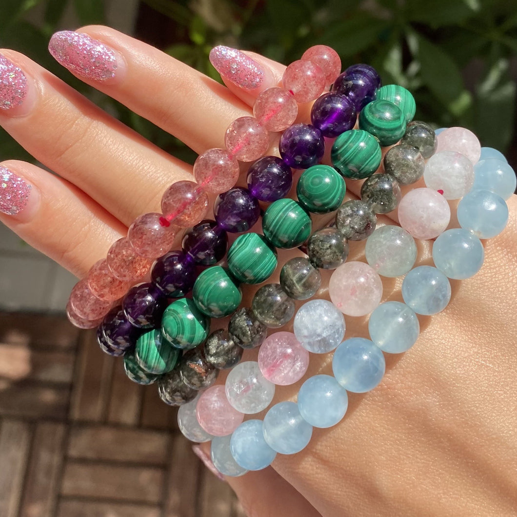 Crystal Bead Bracelets in various stones