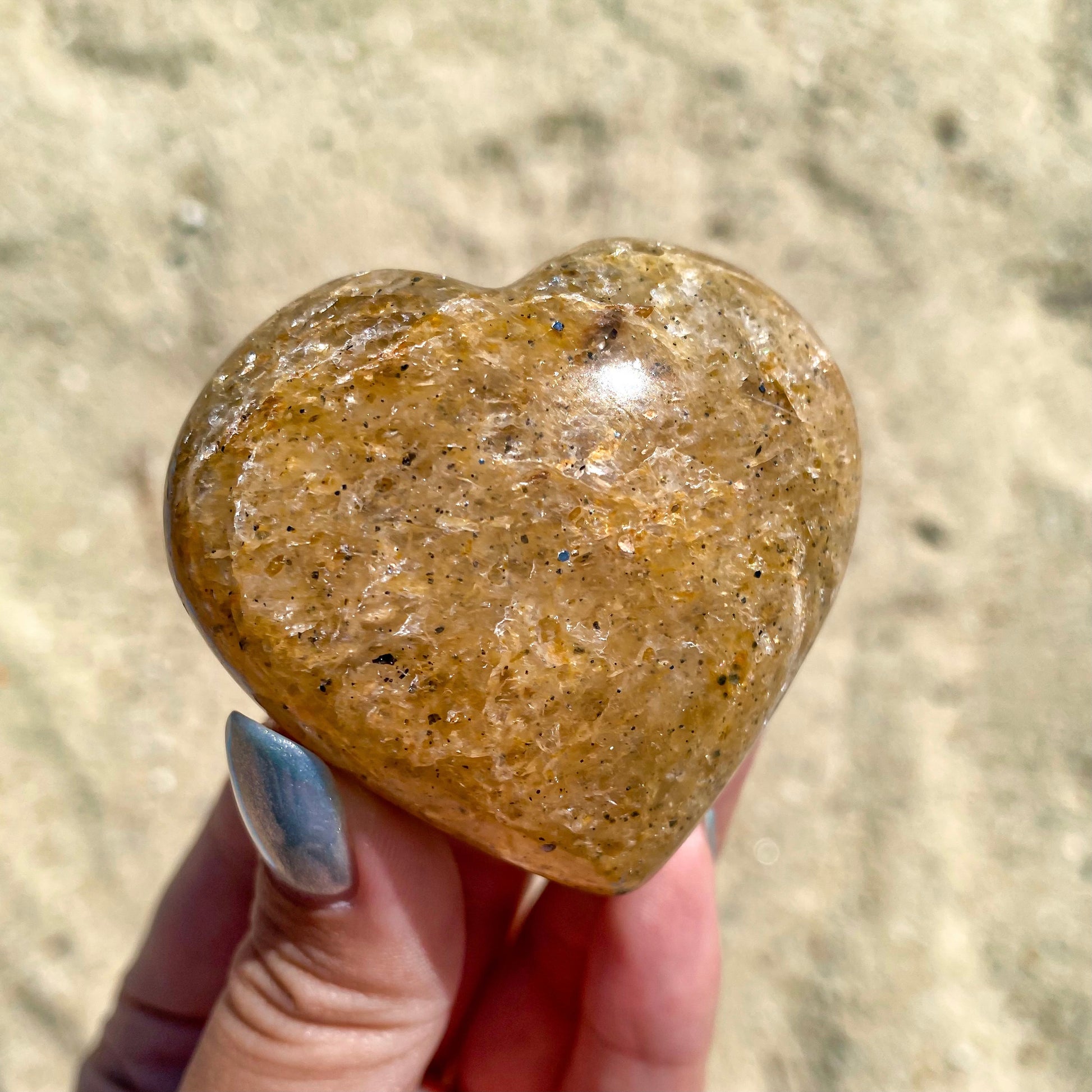 Golden Quartz Heart