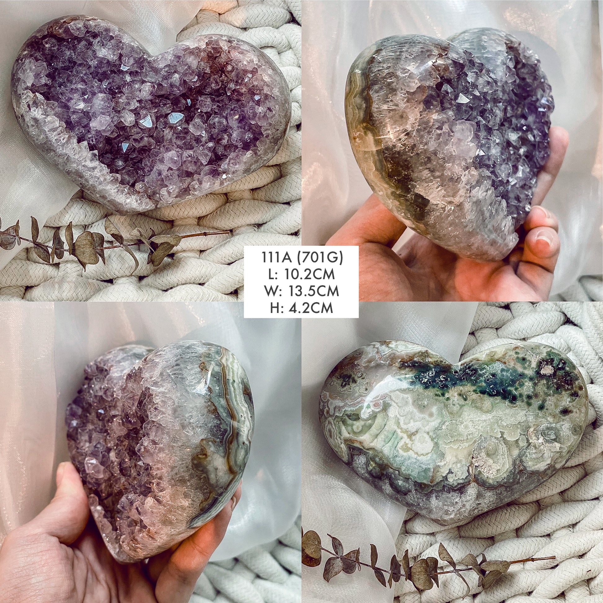 Amethyst Geode Hearts