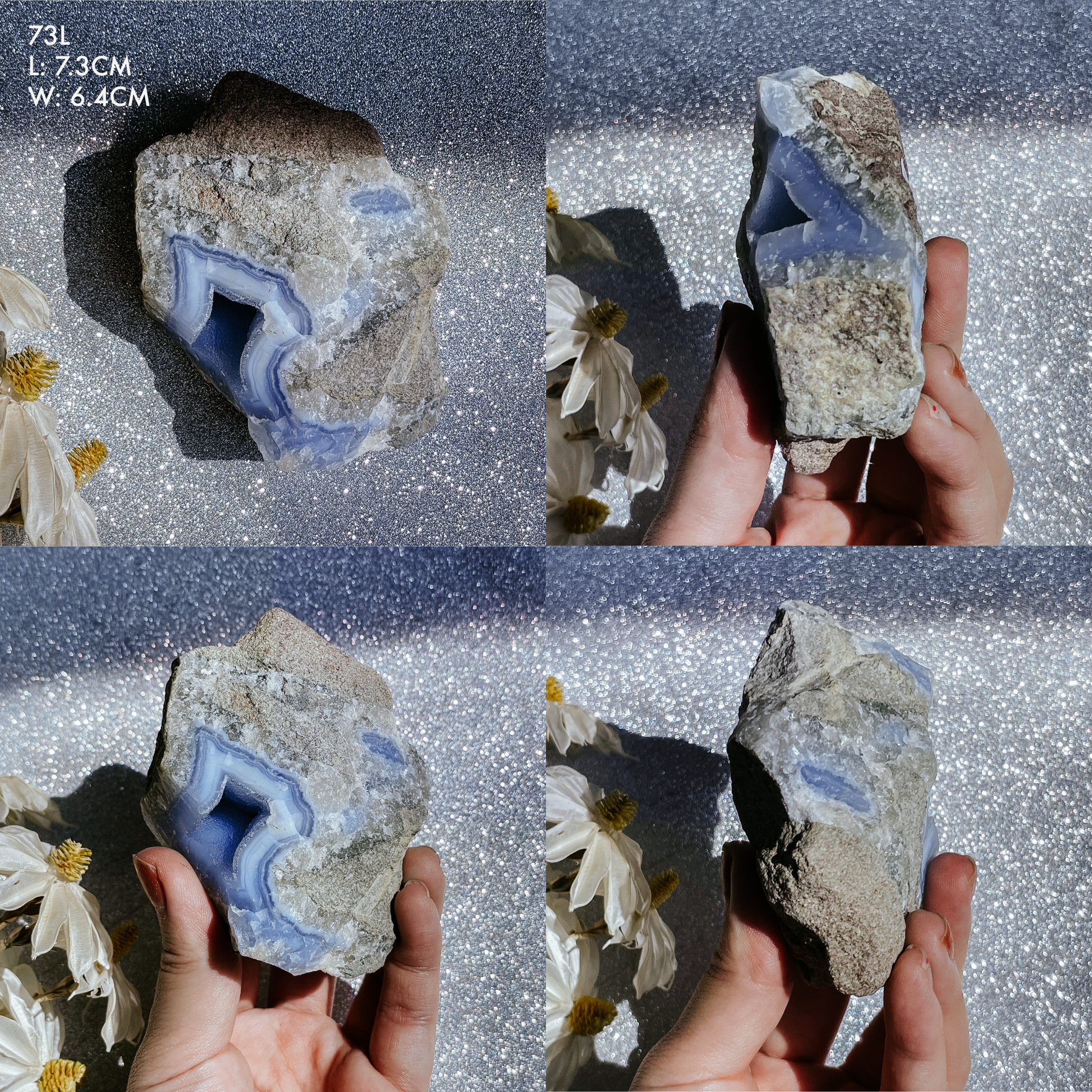 Blue Lace Agate Geodes