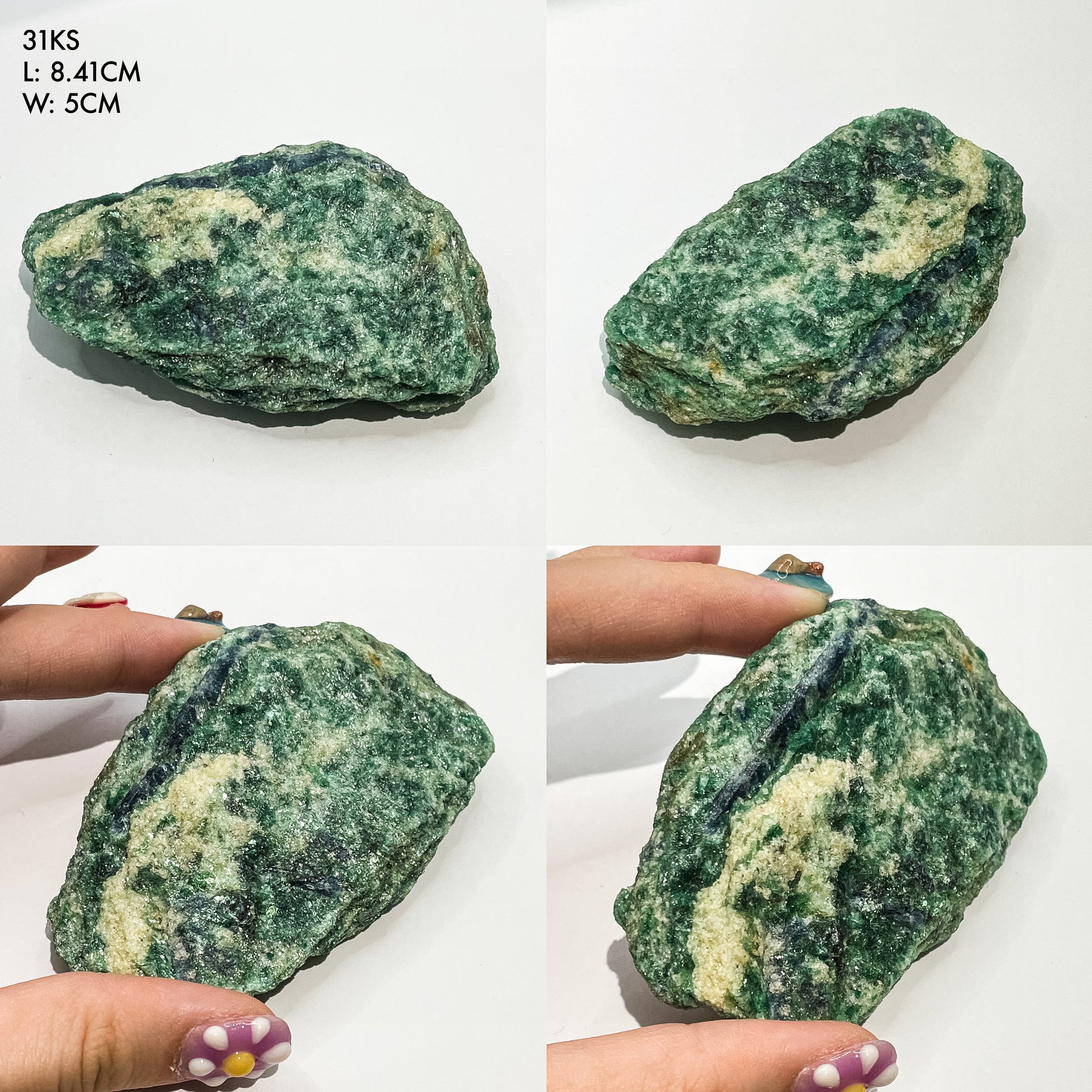 Fuchsite, Green Aventurine and Blue Kyanite with Mica Sparkly Raw Specimens