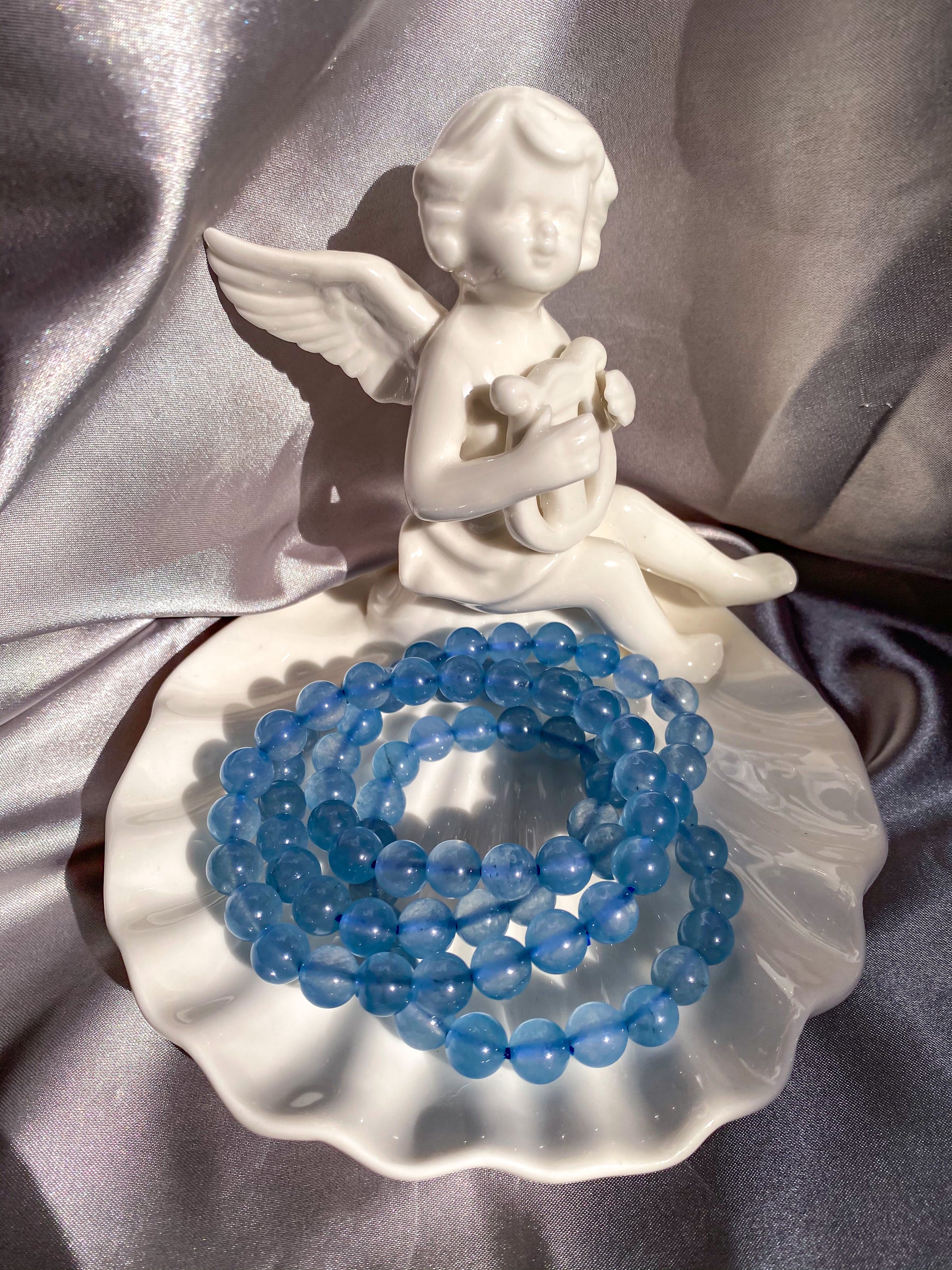 (Preorder) Blue Chalcedony Bead Bracelet