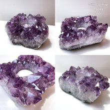 Load image into Gallery viewer, Amethyst with Cacoxenite and Goethite Candle Holders
