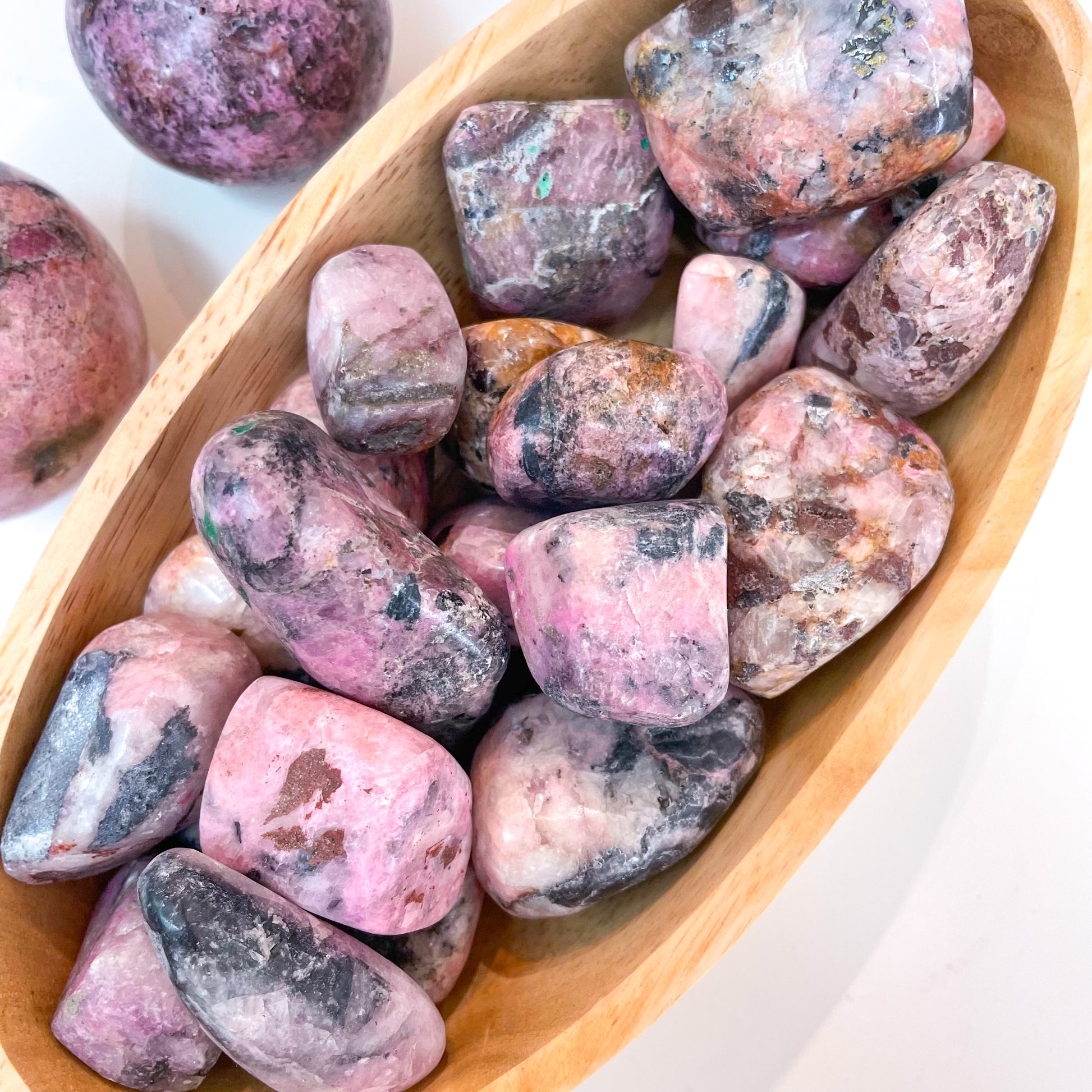 Cobaltoan Calcite Salrose Tumbles