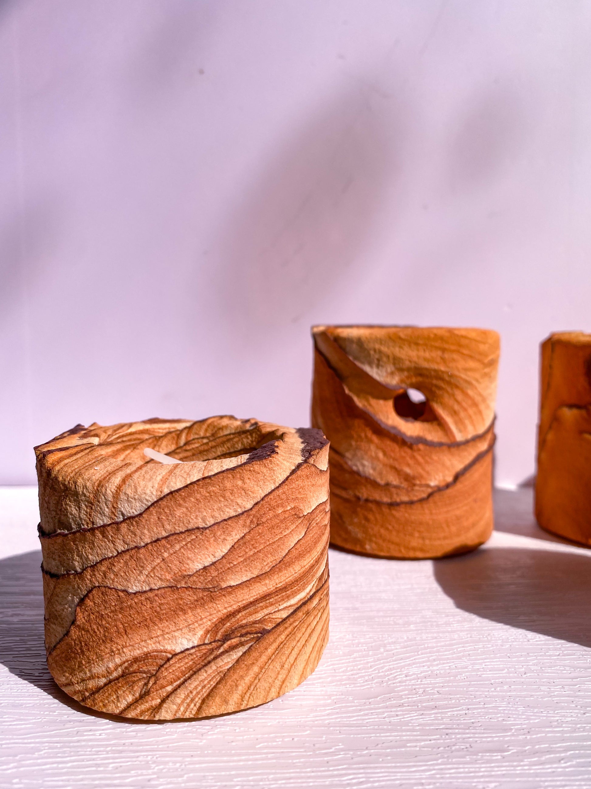 Sandstone Candle Holder