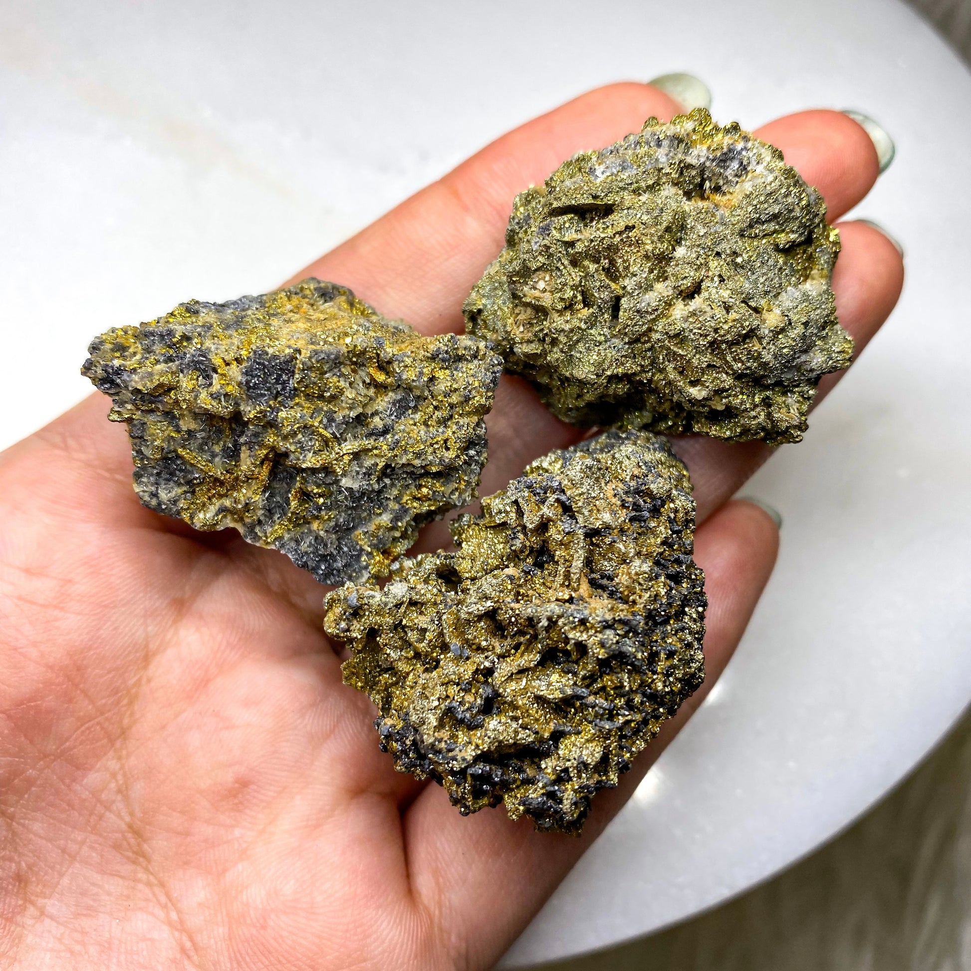 Pseudo Pyrite with Chalcopyrite Specimen - small