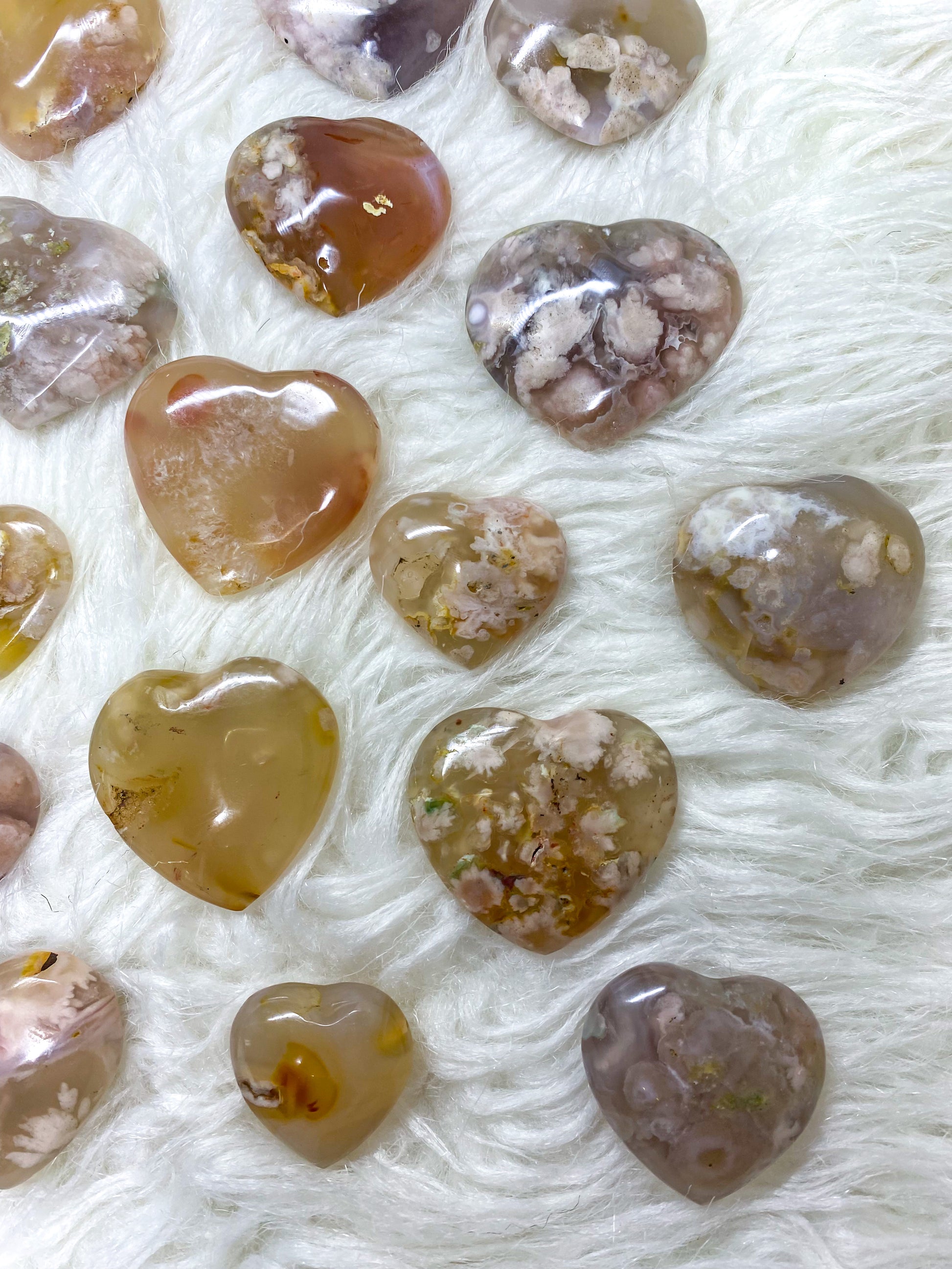 Flower Agate Pocket Heart