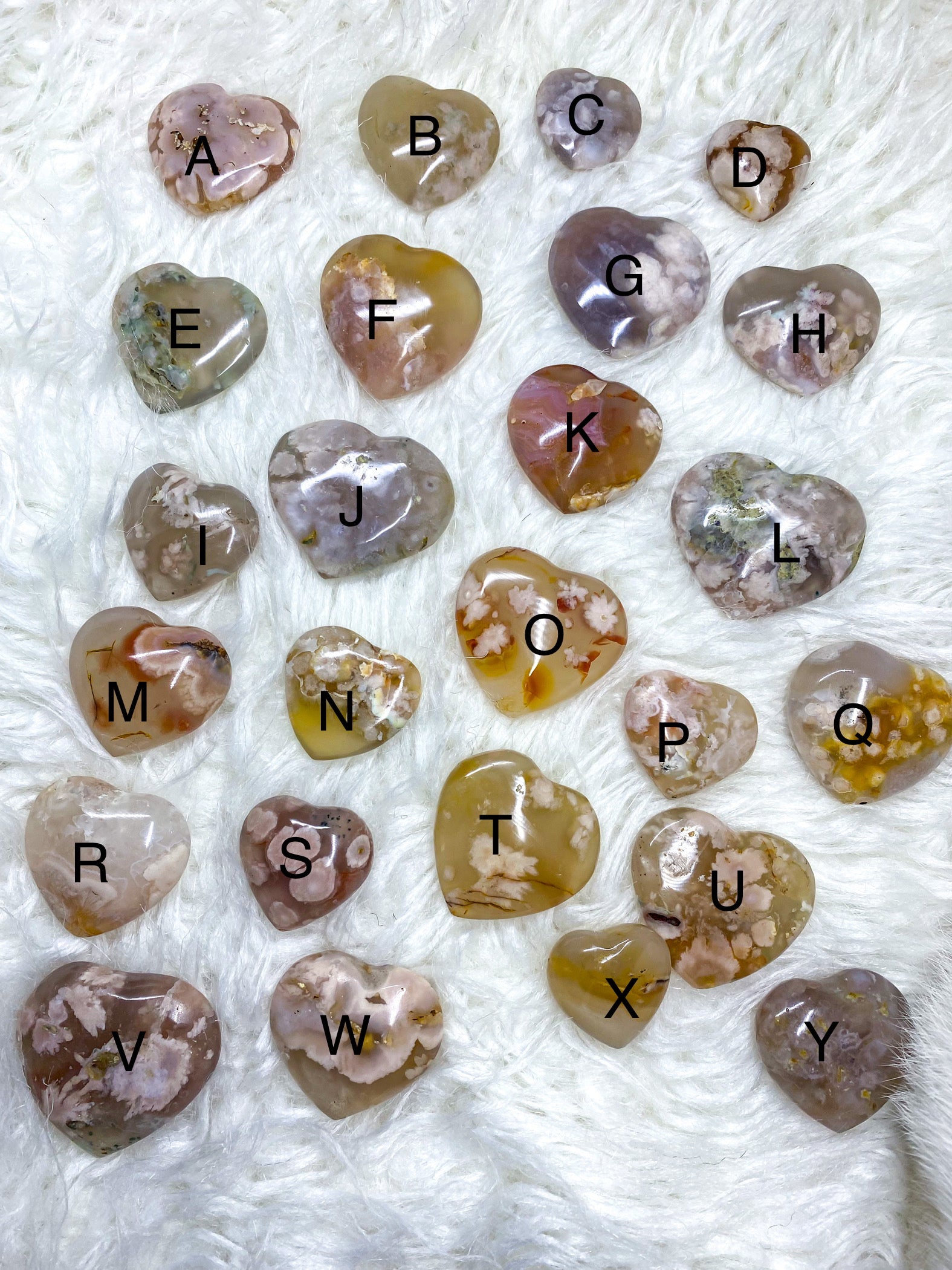 Flower Agate Pocket Heart