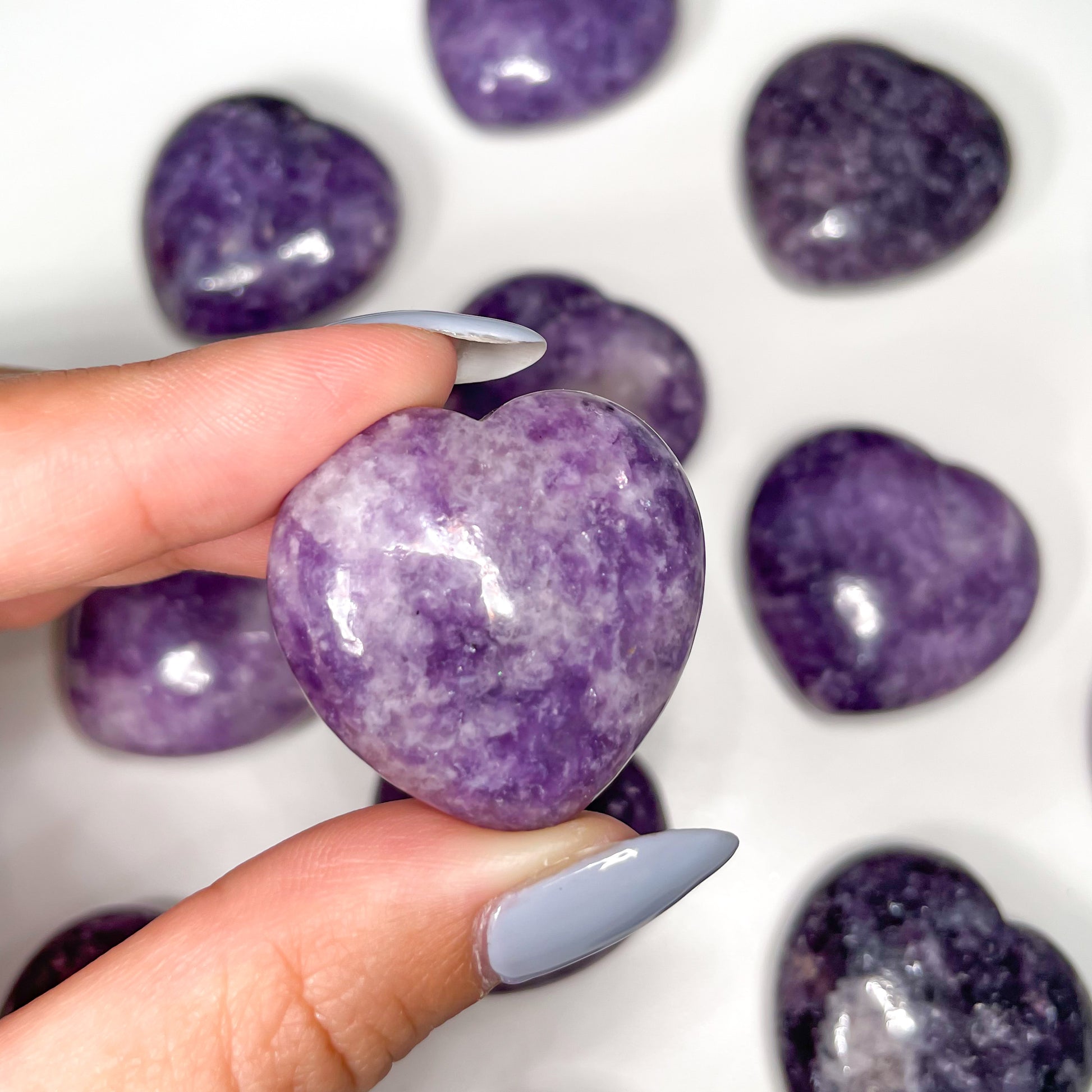 Lepidolite Puffy Mini Heart