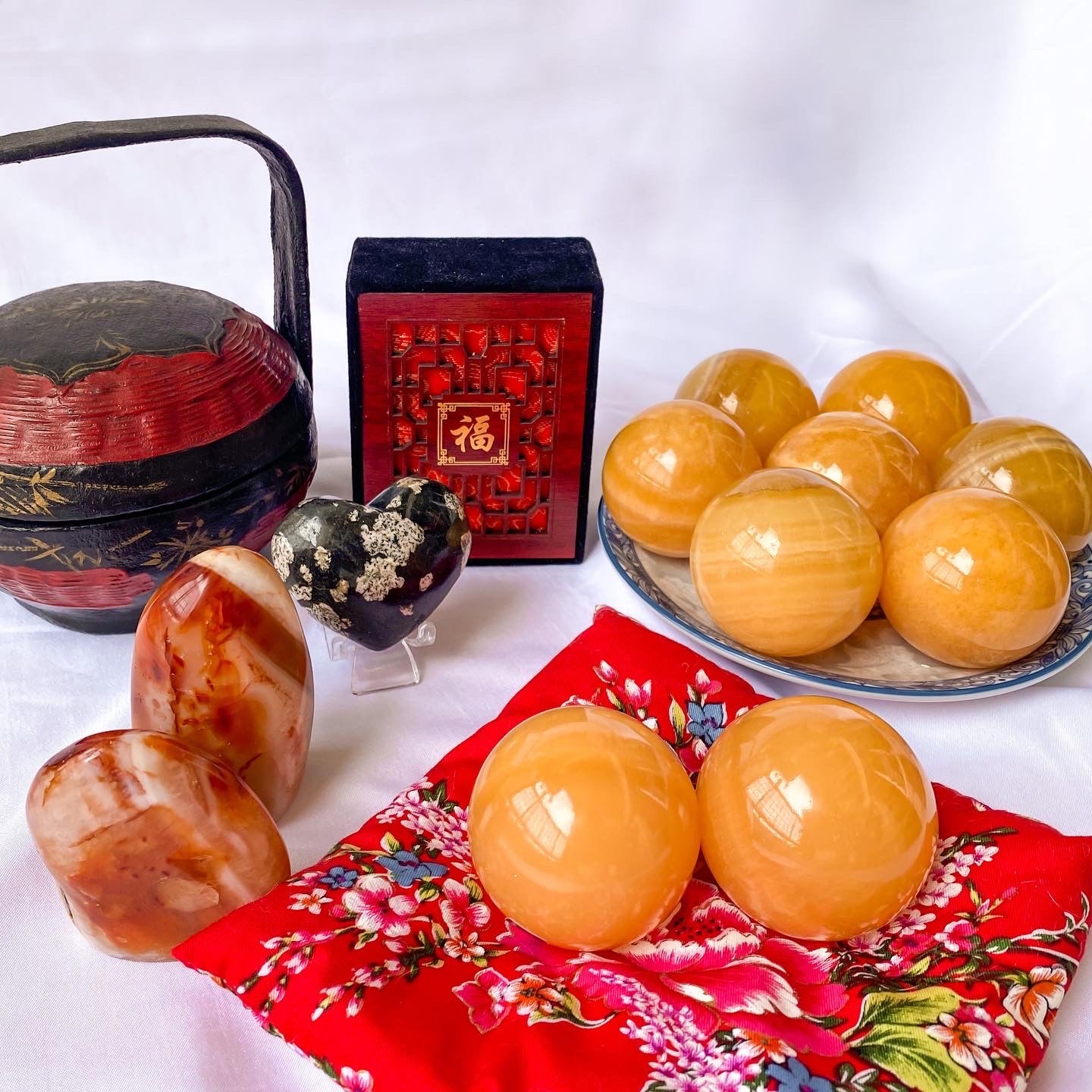 Orange Calcite Sphere A