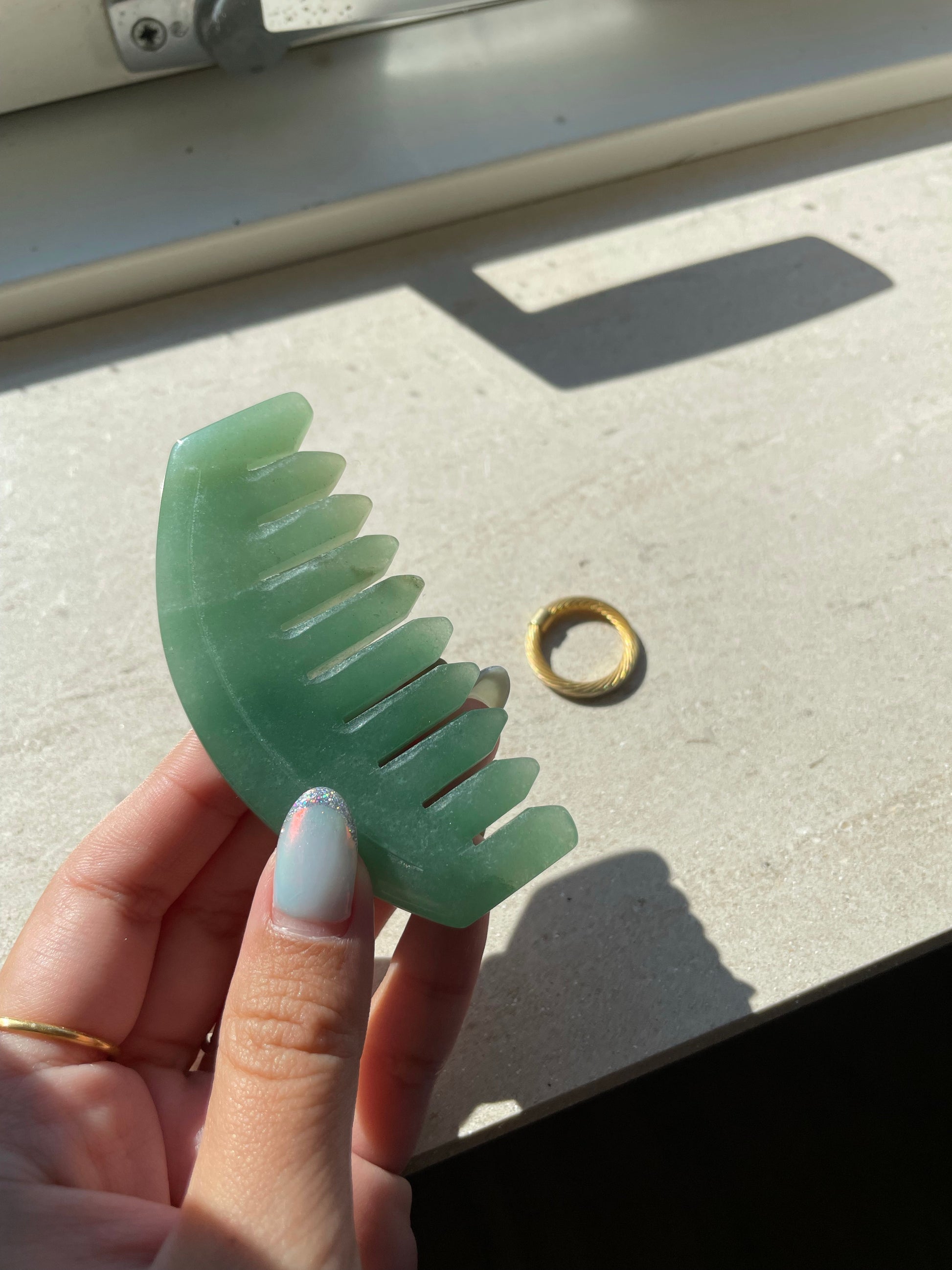 Jade Gua Sha Comb (Preorder)