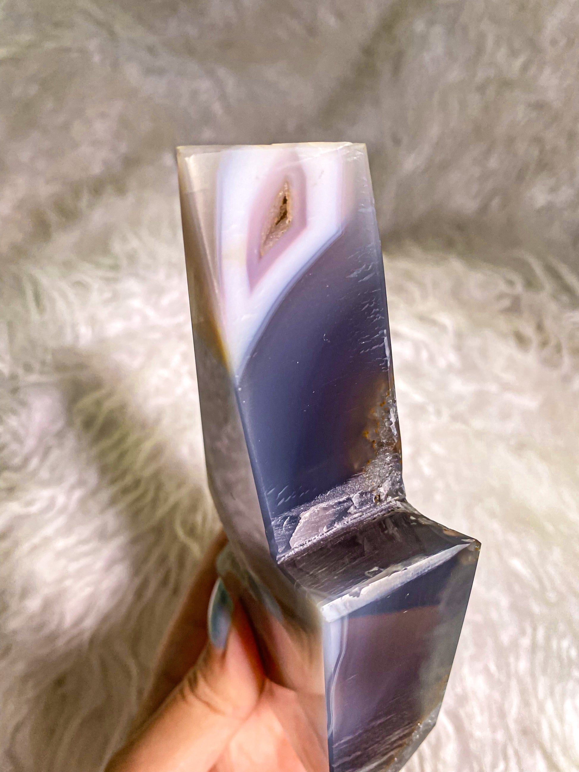 Druzy Agate Lightning Bolt