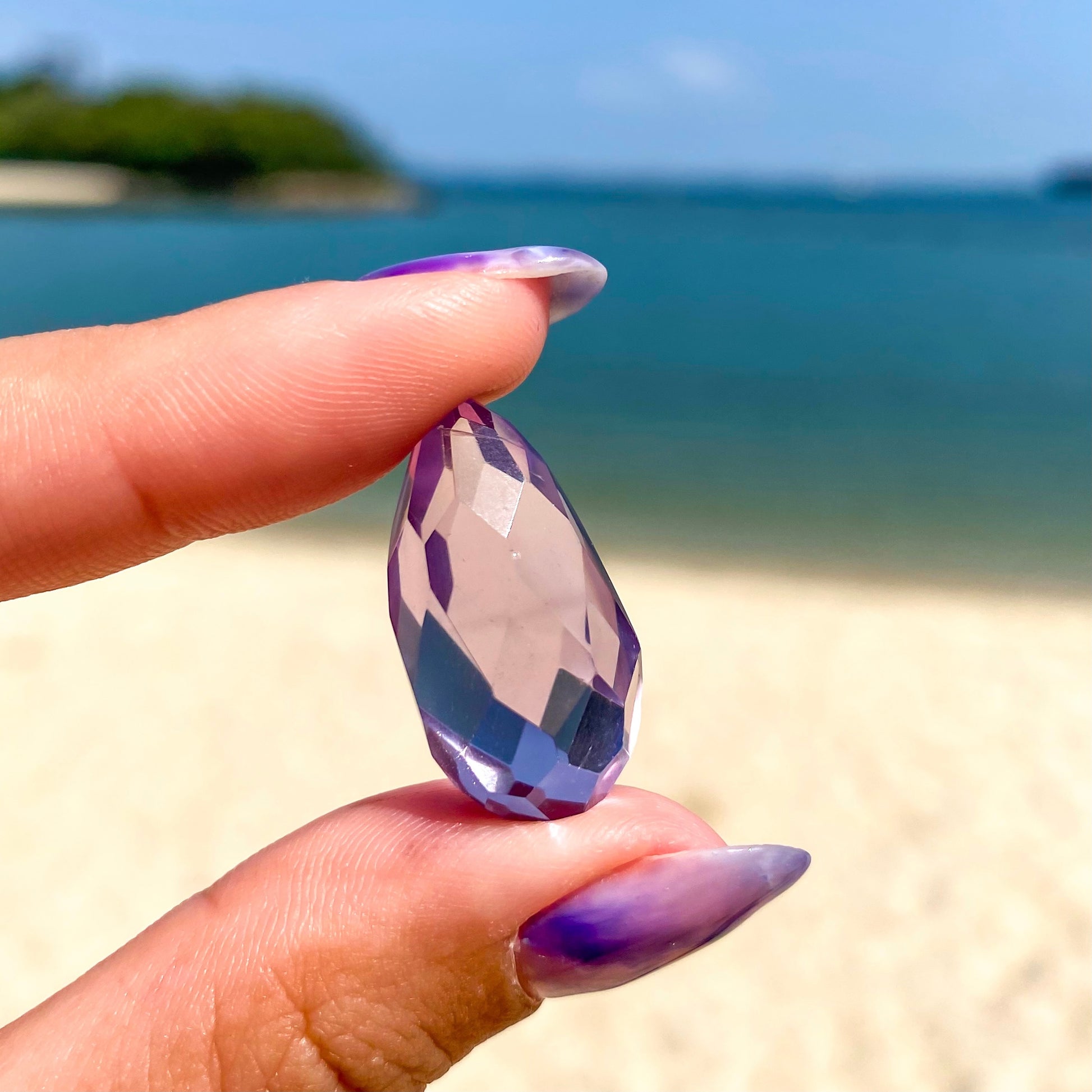 Amethyst Briolette from Brazil