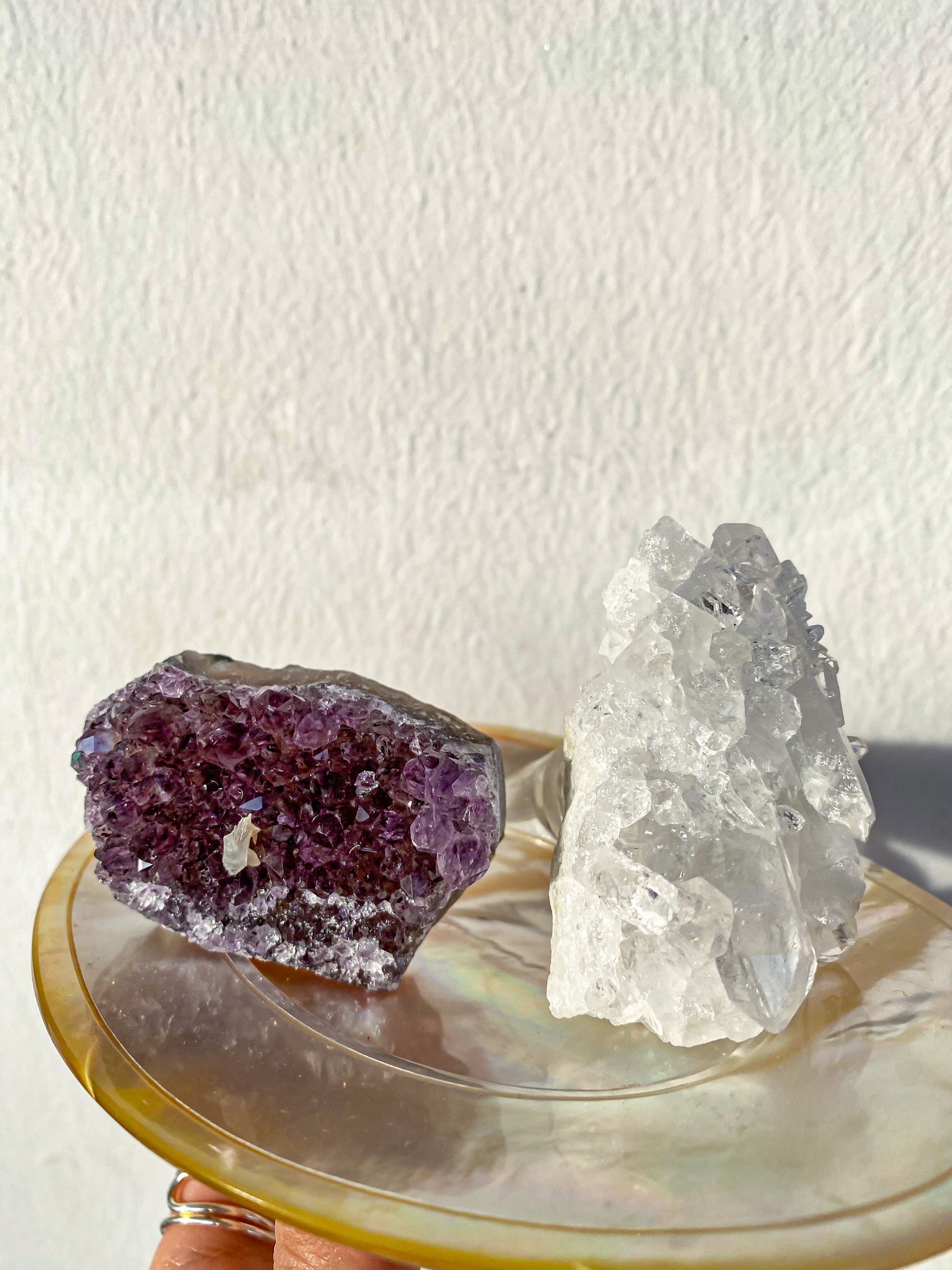 Amethyst with Calcite Wine Stopper D