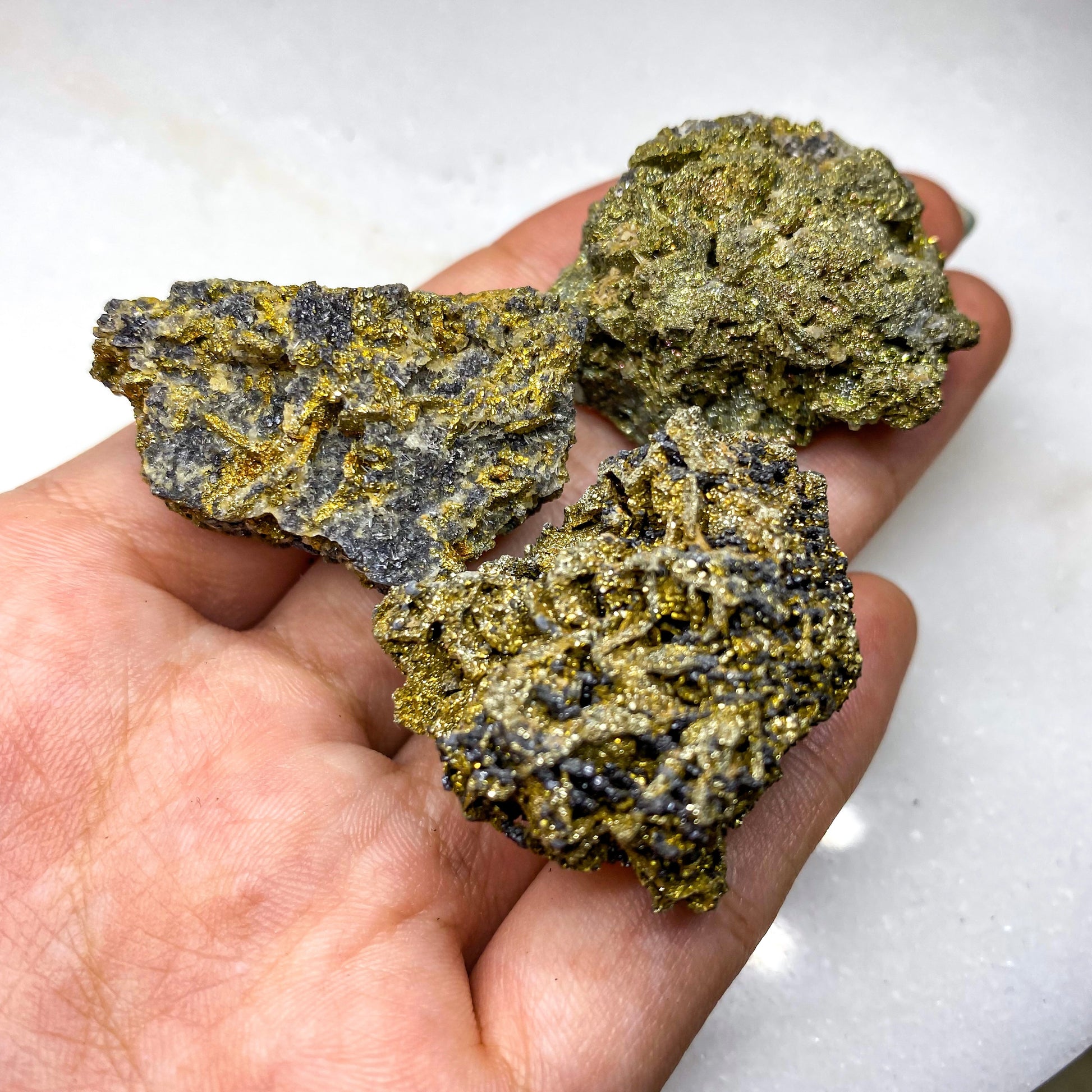 Pseudo Pyrite with Chalcopyrite Specimen - small