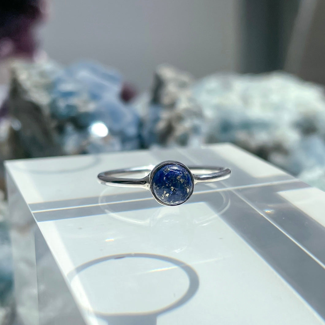 Lapis Lazuli Simple Sterling Silver Ring