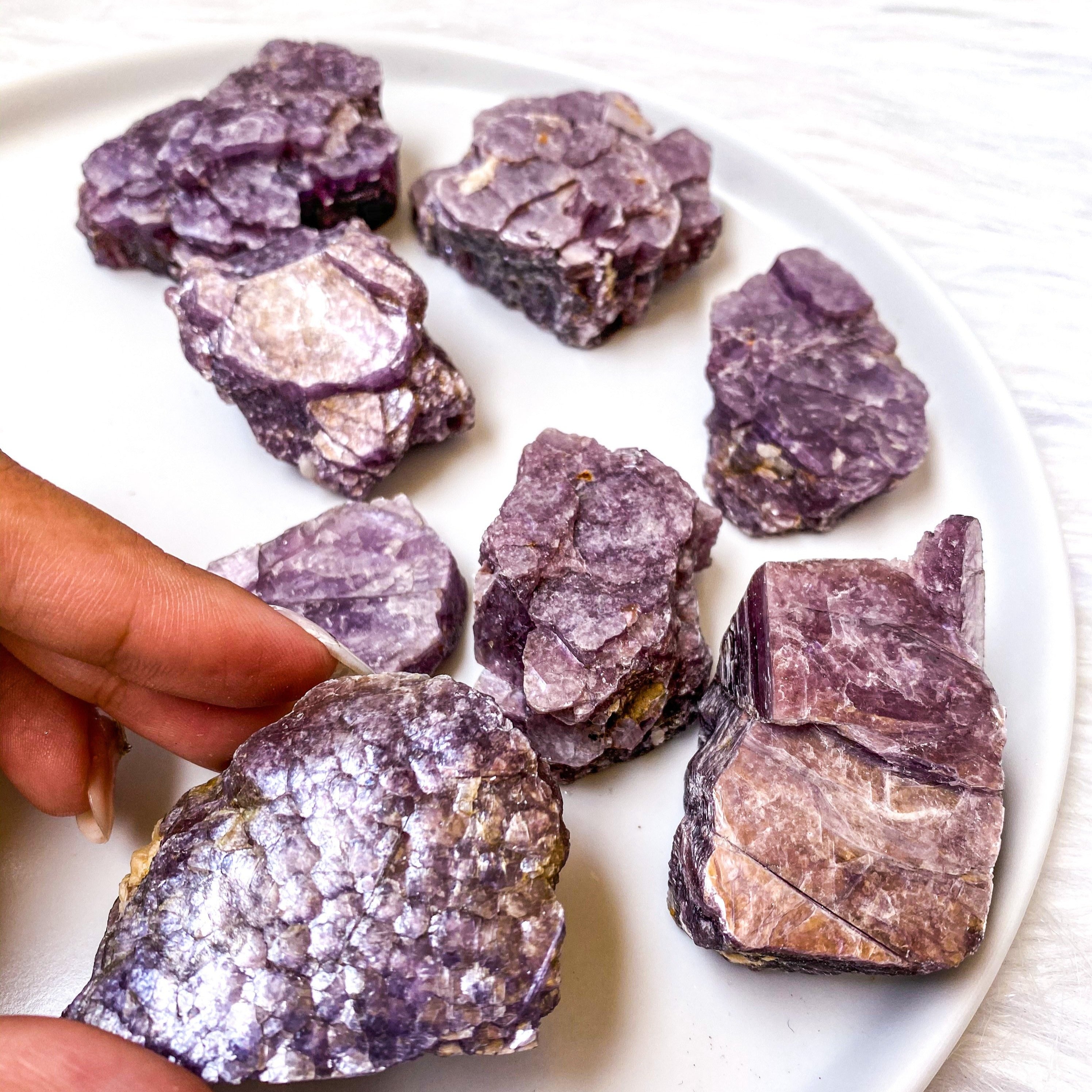 Raw Bubble Lepidolite