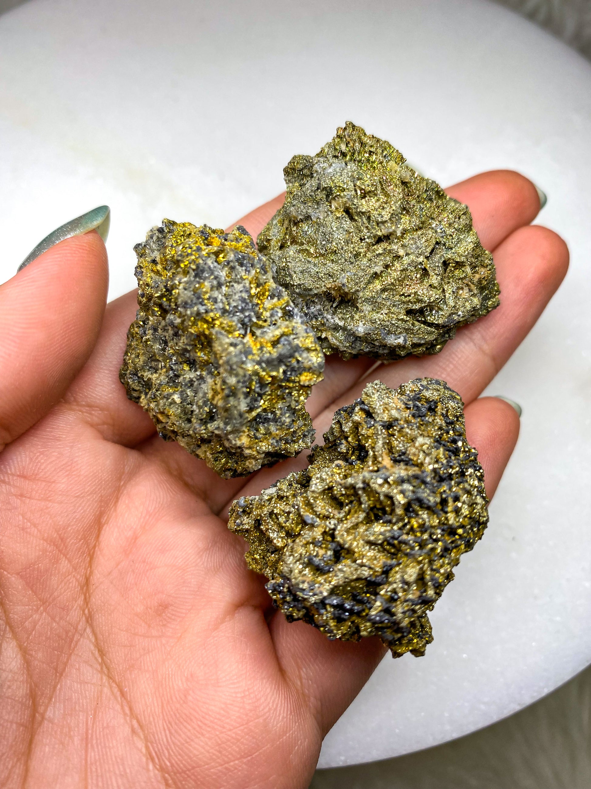 Pseudo Pyrite with Chalcopyrite Specimen - small