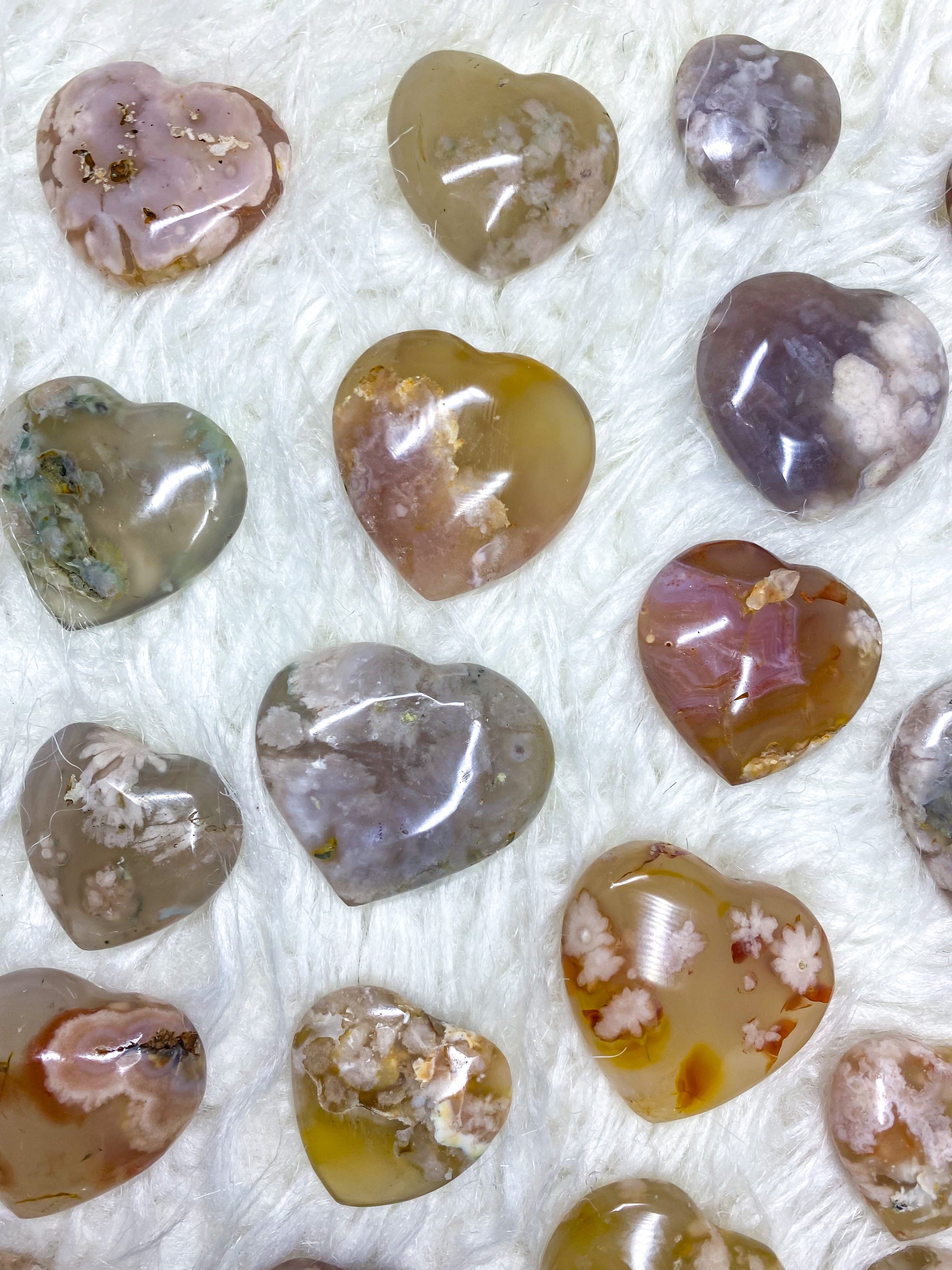 Flower Agate Pocket Heart