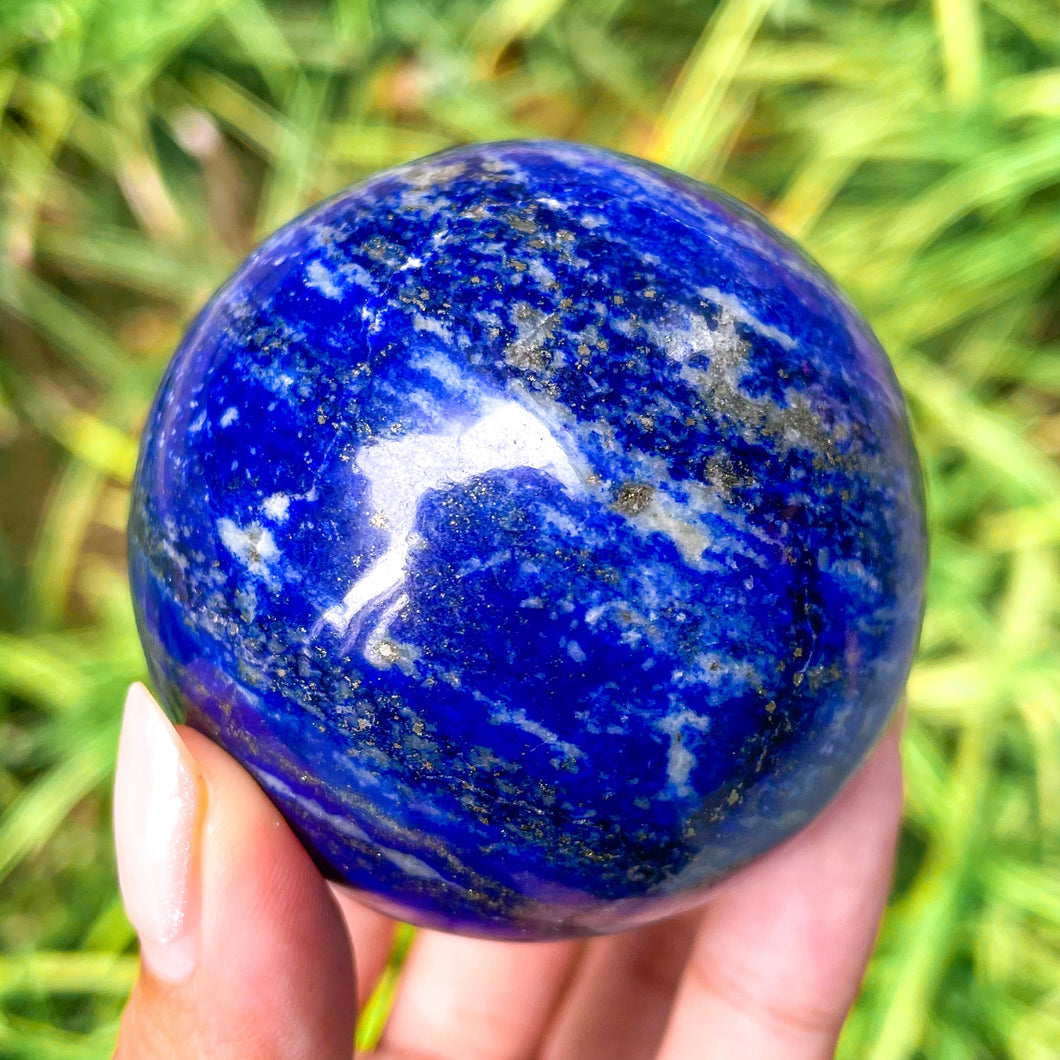 Lapis Lazuli Sphere with Pyrite Specks