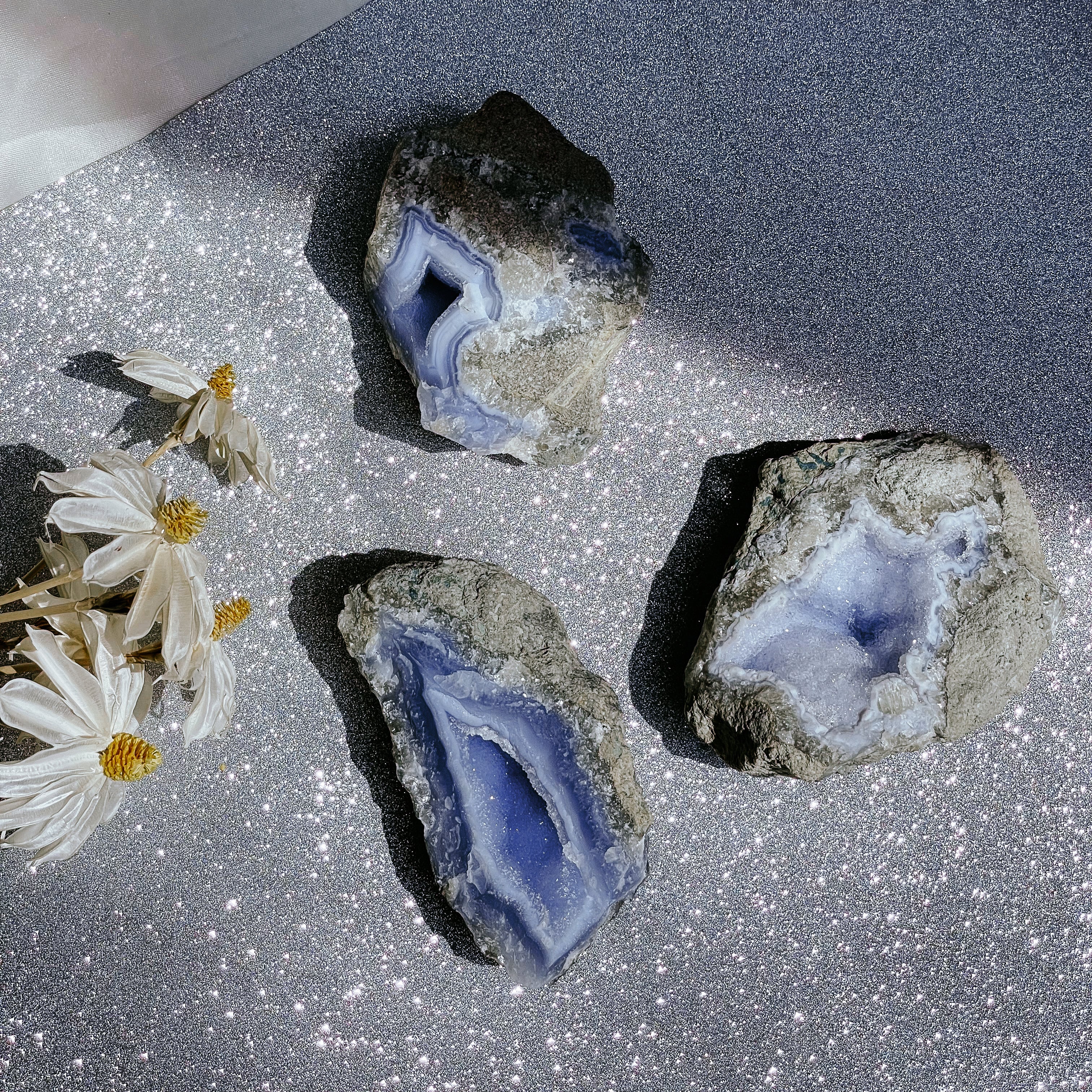 Blue Lace Agate Geodes