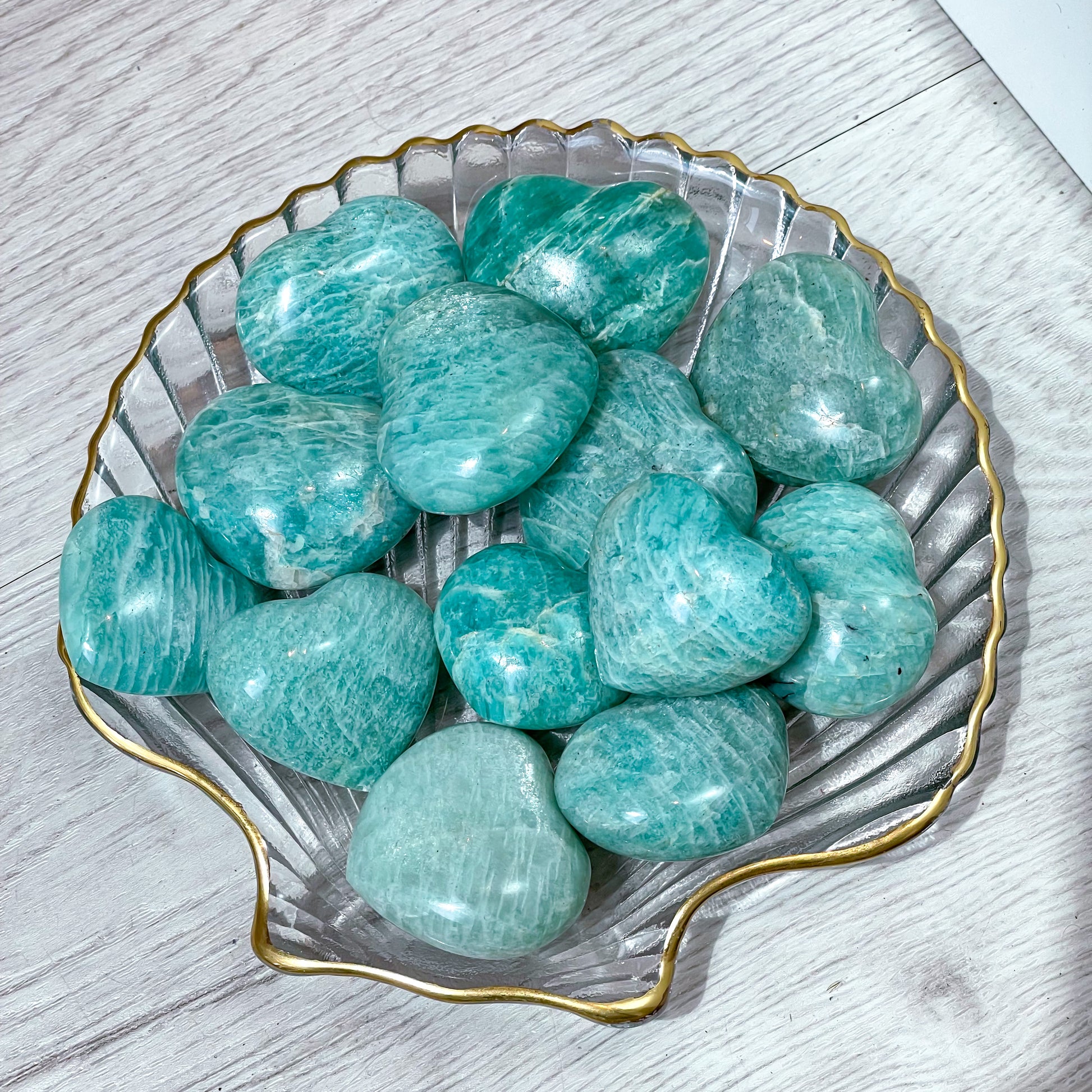Flashy Amazonite Heart