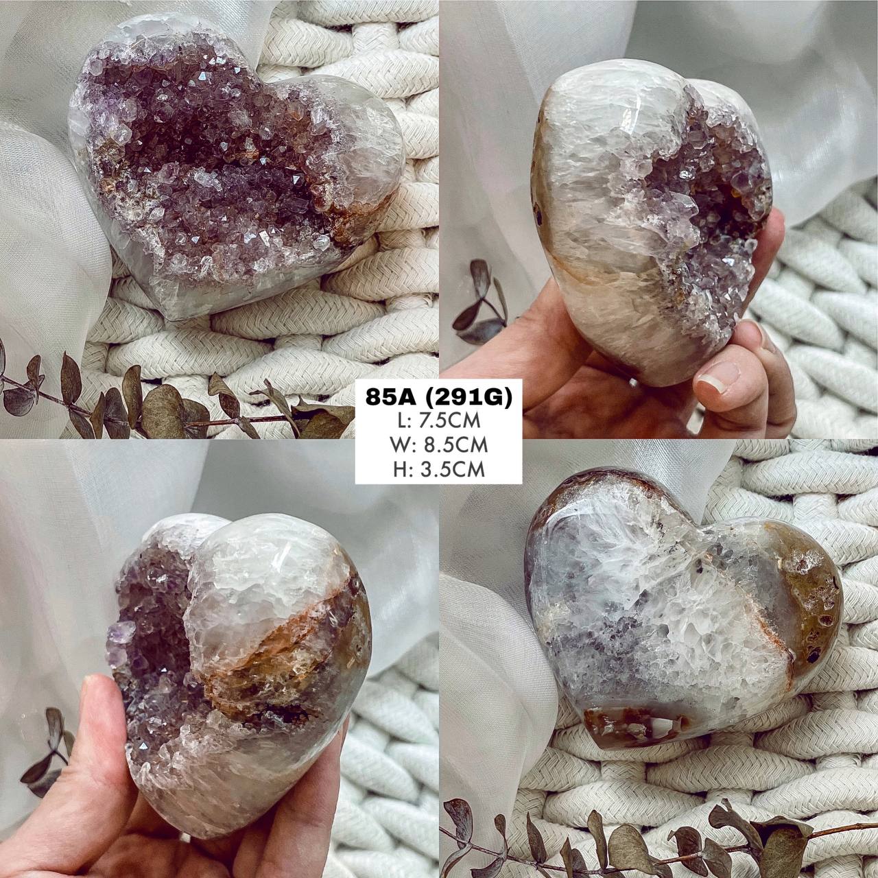 Amethyst Geode Hearts