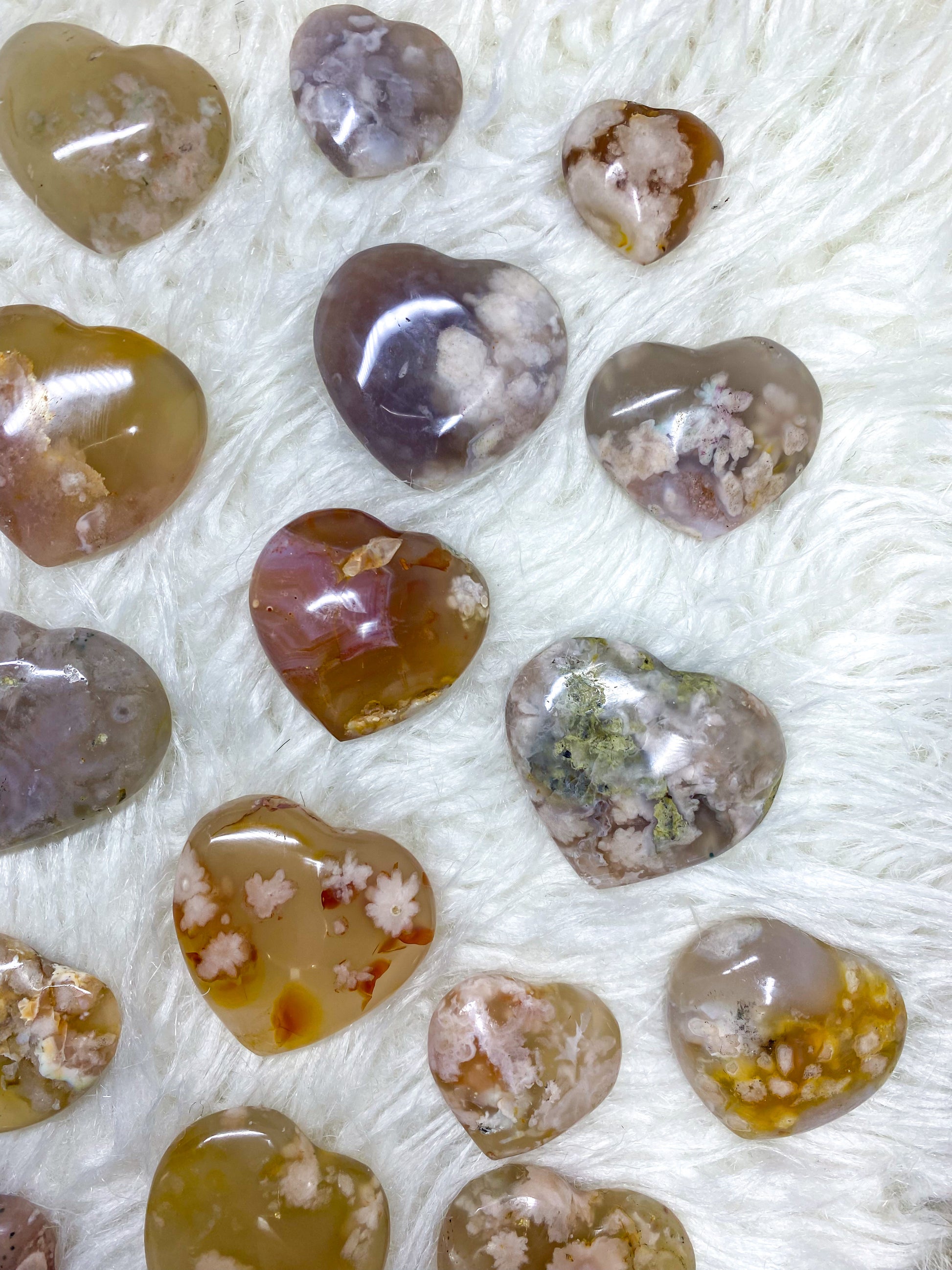 Flower Agate Pocket Heart