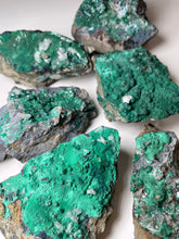 Load image into Gallery viewer, Velvet Malachite with Calcite Druzy on Matrix
