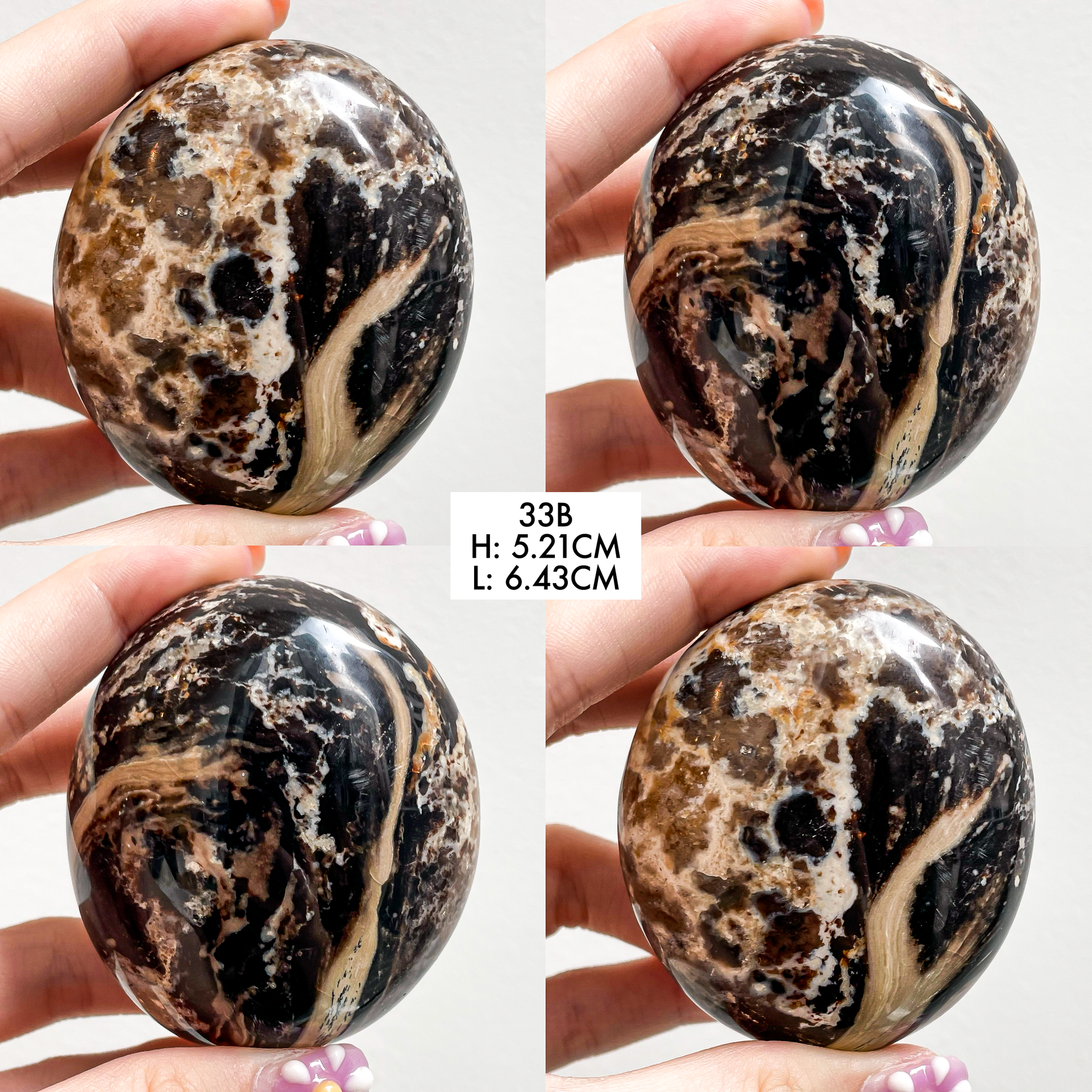 Black Opal Palmstones