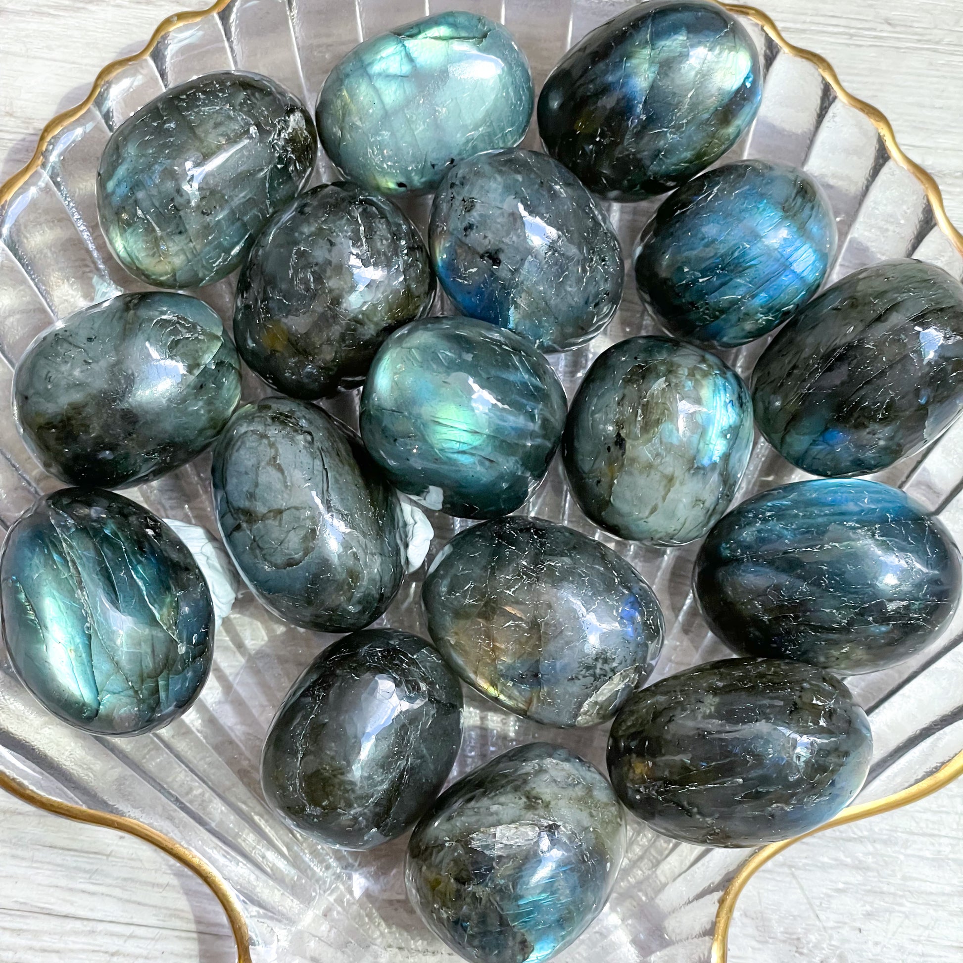 Flashy Labradorite Tumbles