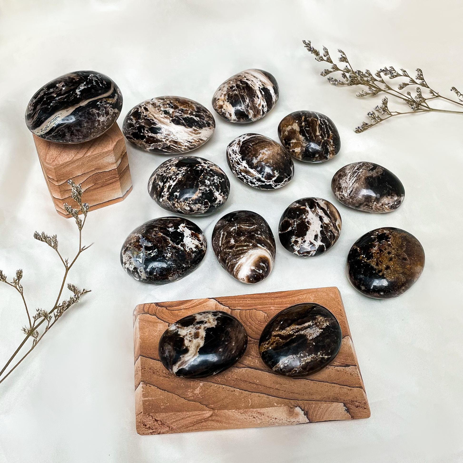 Black Opal Palmstones