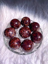 Load image into Gallery viewer, Star Garnet Mini Spheres
