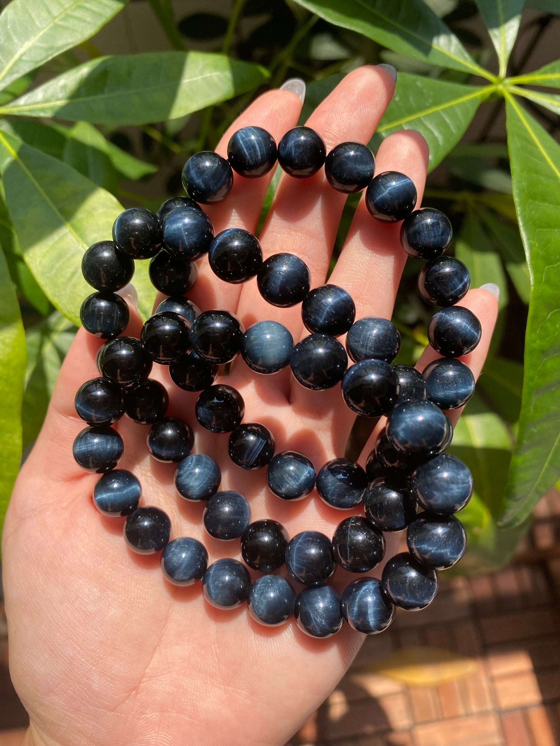 *PREMIUM* Blue Tiger Eye Bead Bracelet